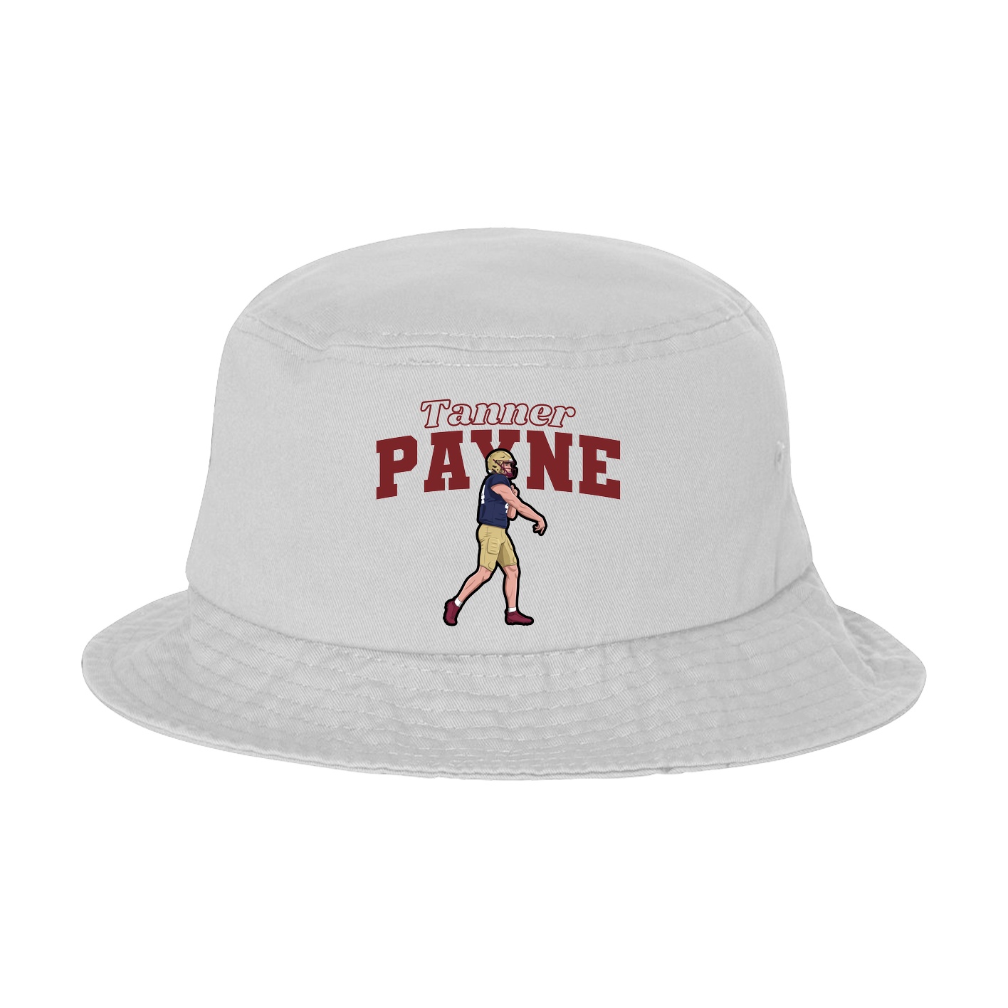Bucket Cap — Name Arch in White