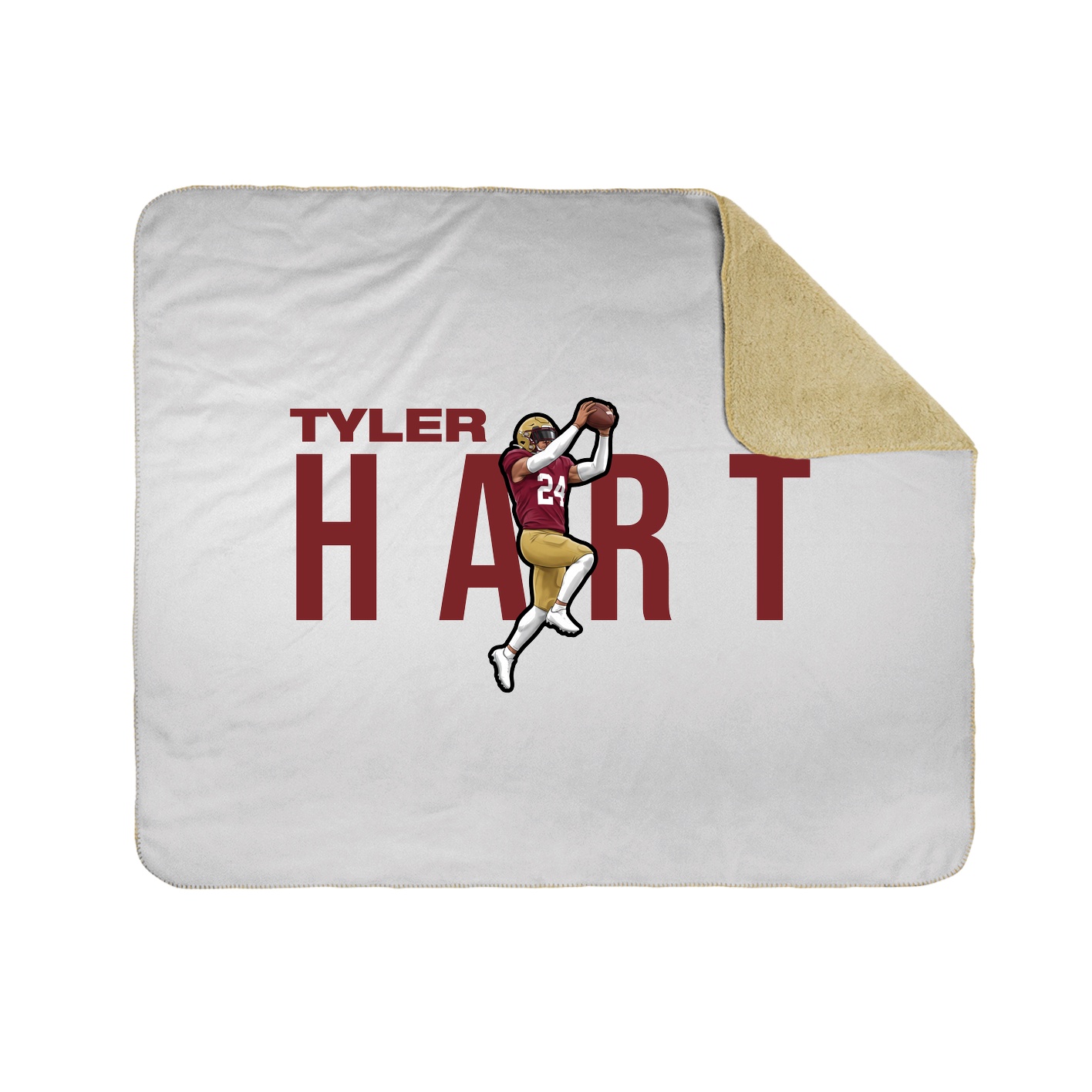 Throw Blanket — Player Name in White