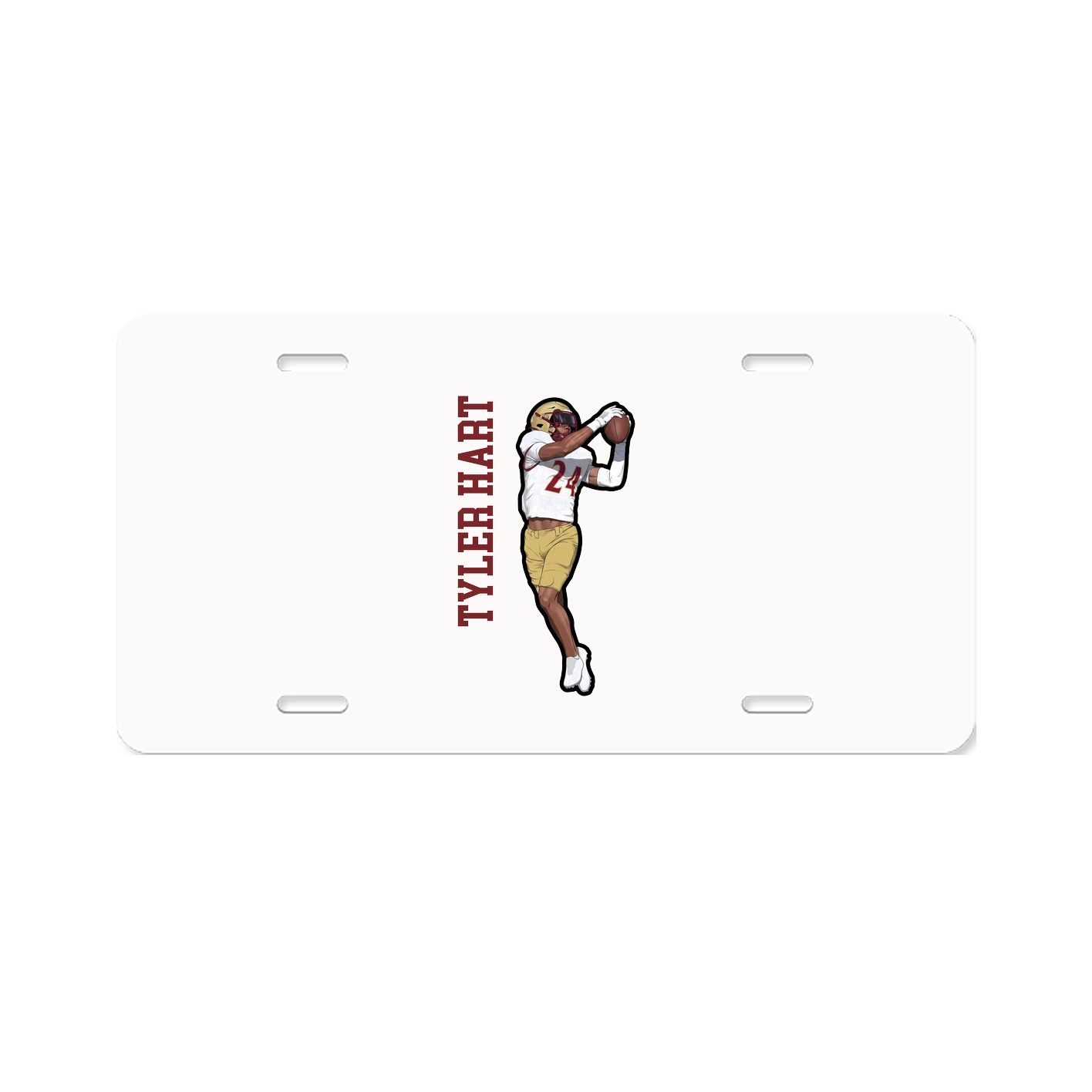 License Plate — Name Vertical in Classic