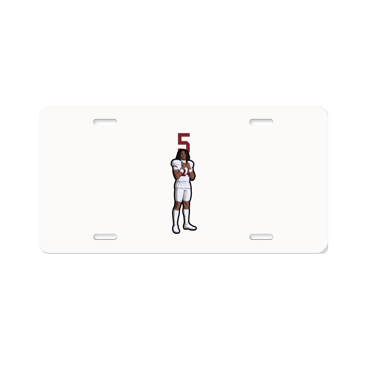 License Plate — Number Top in Classic