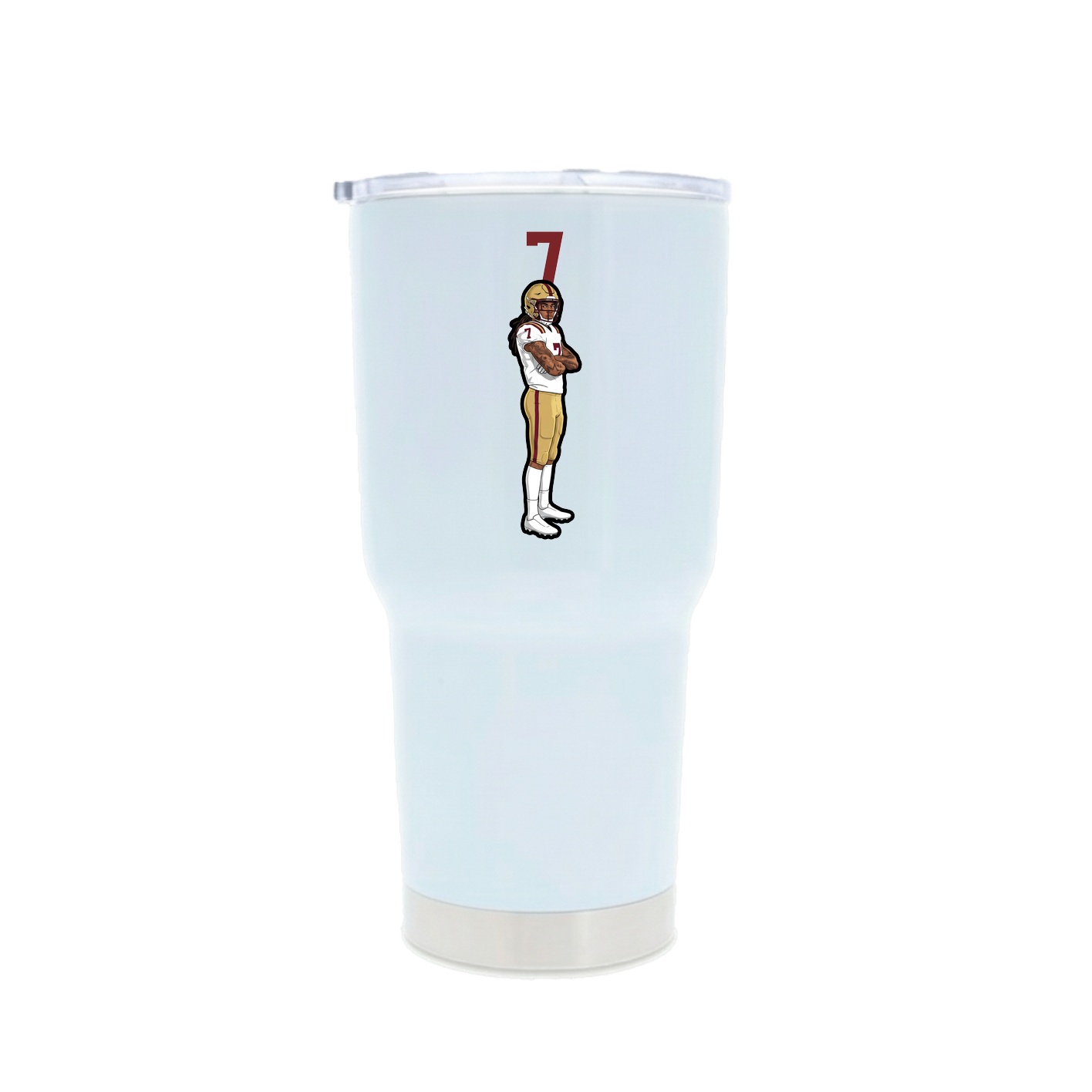 30oz Stainless Steel Tumbler — Number Top in White