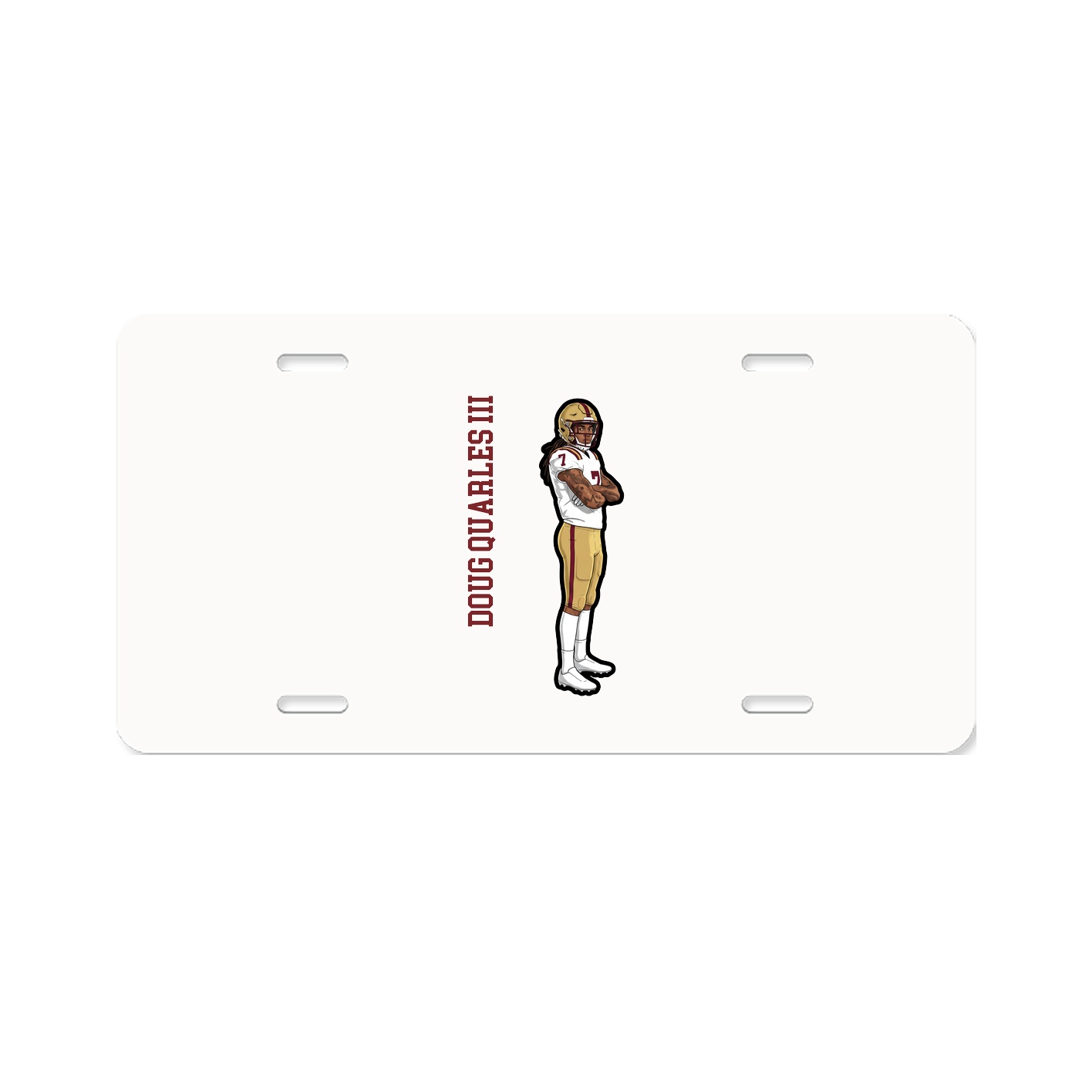 License Plate — Name Vertical in Classic
