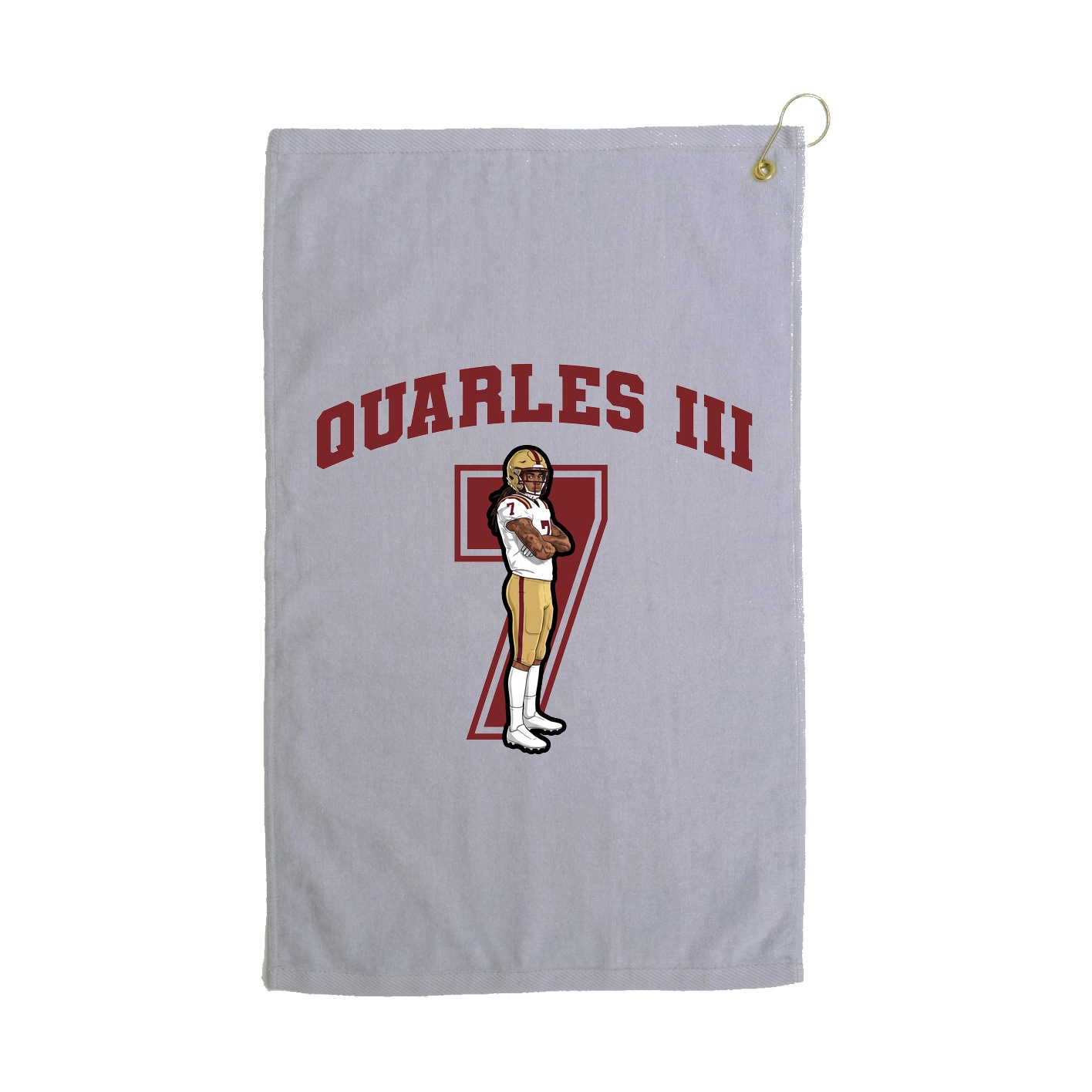 Golf Towel — Number in Grey