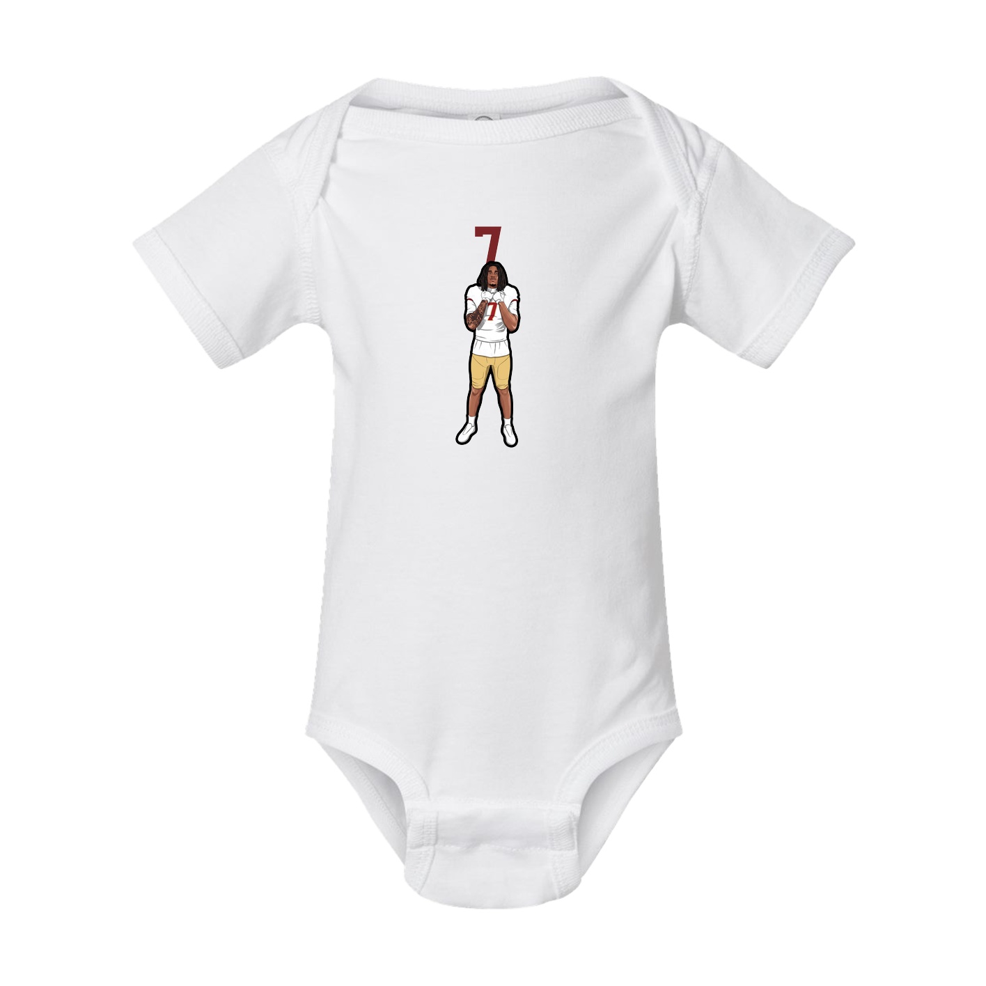 Baby Onesie — Number Top in White