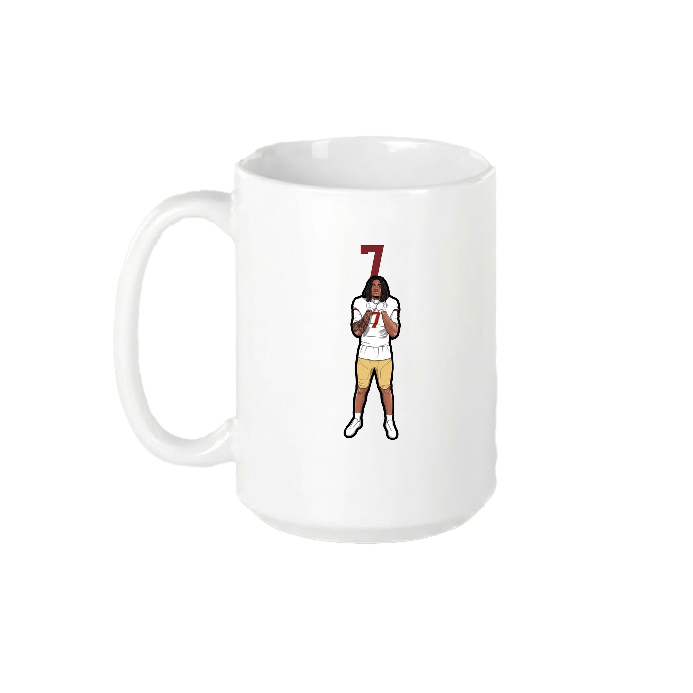 15oz Coffee Mug — Number Top in White