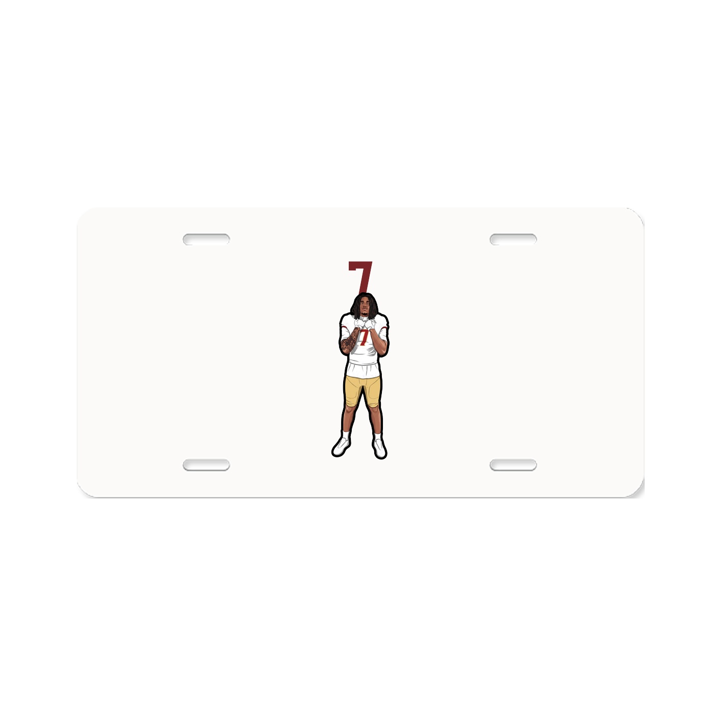 License Plate — Number Top in Classic