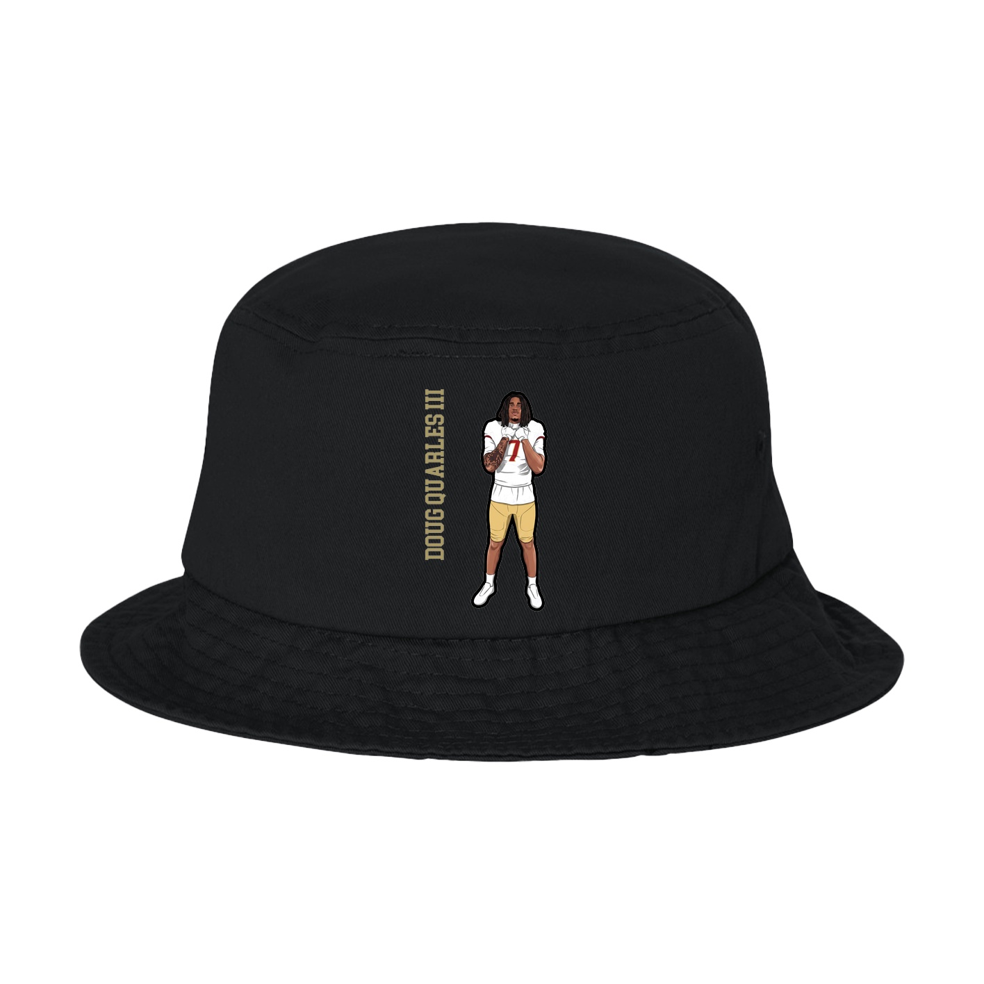 Bucket Cap — Name Vertical in Black