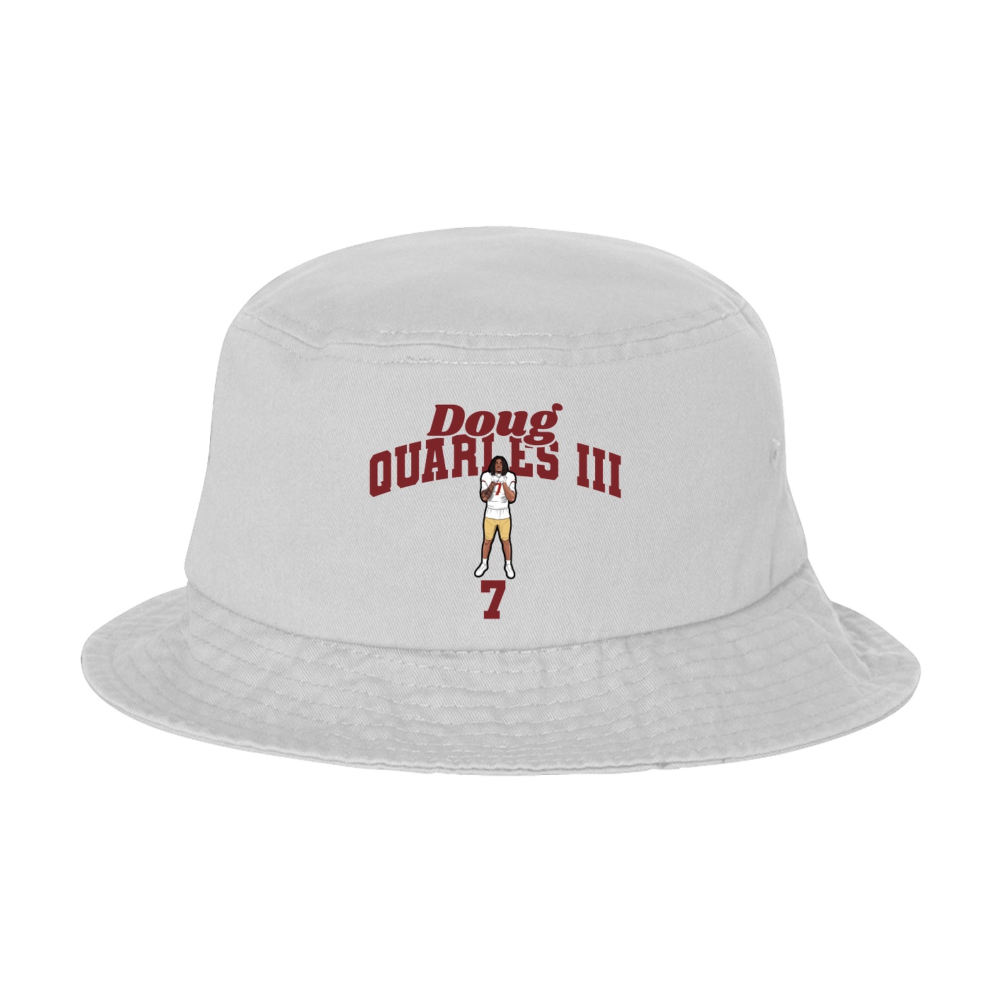 Bucket Cap — Signature Arch in White