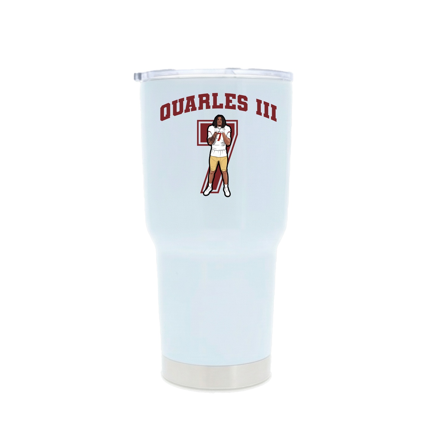 30oz Stainless Steel Tumbler — Number in White