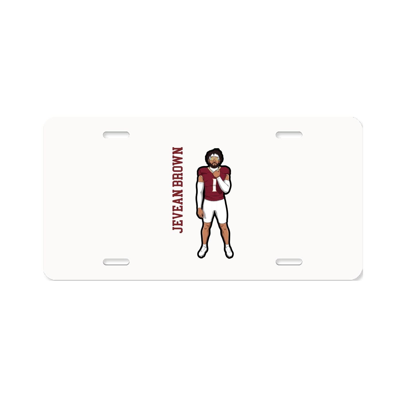 License Plate — Name Vertical in Classic