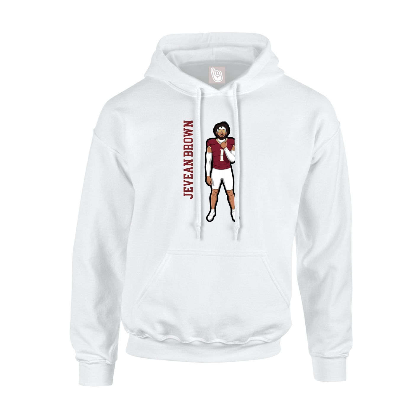 Youth Hoodie — Name Vertical in White