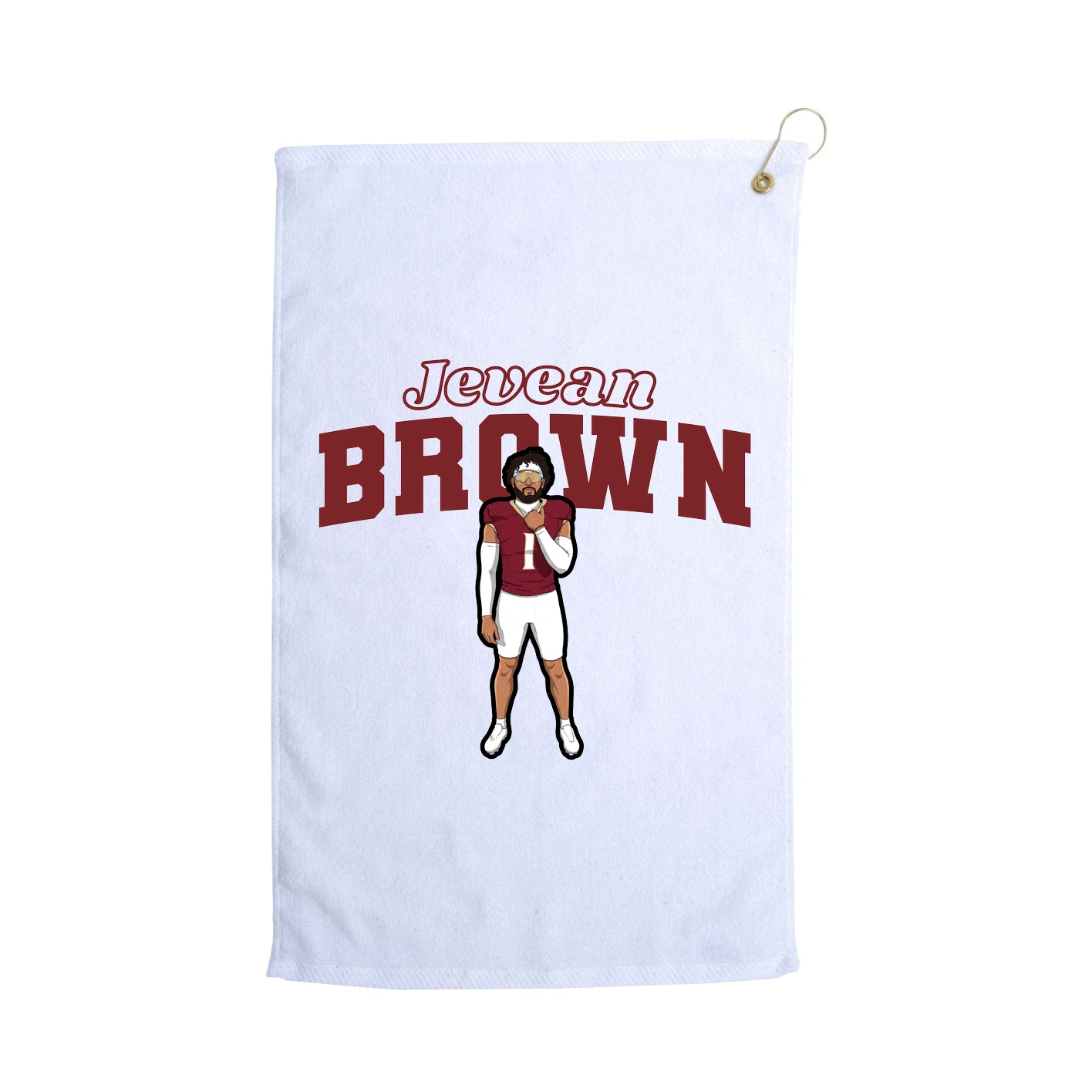 Golf Towel — Name Arch in White