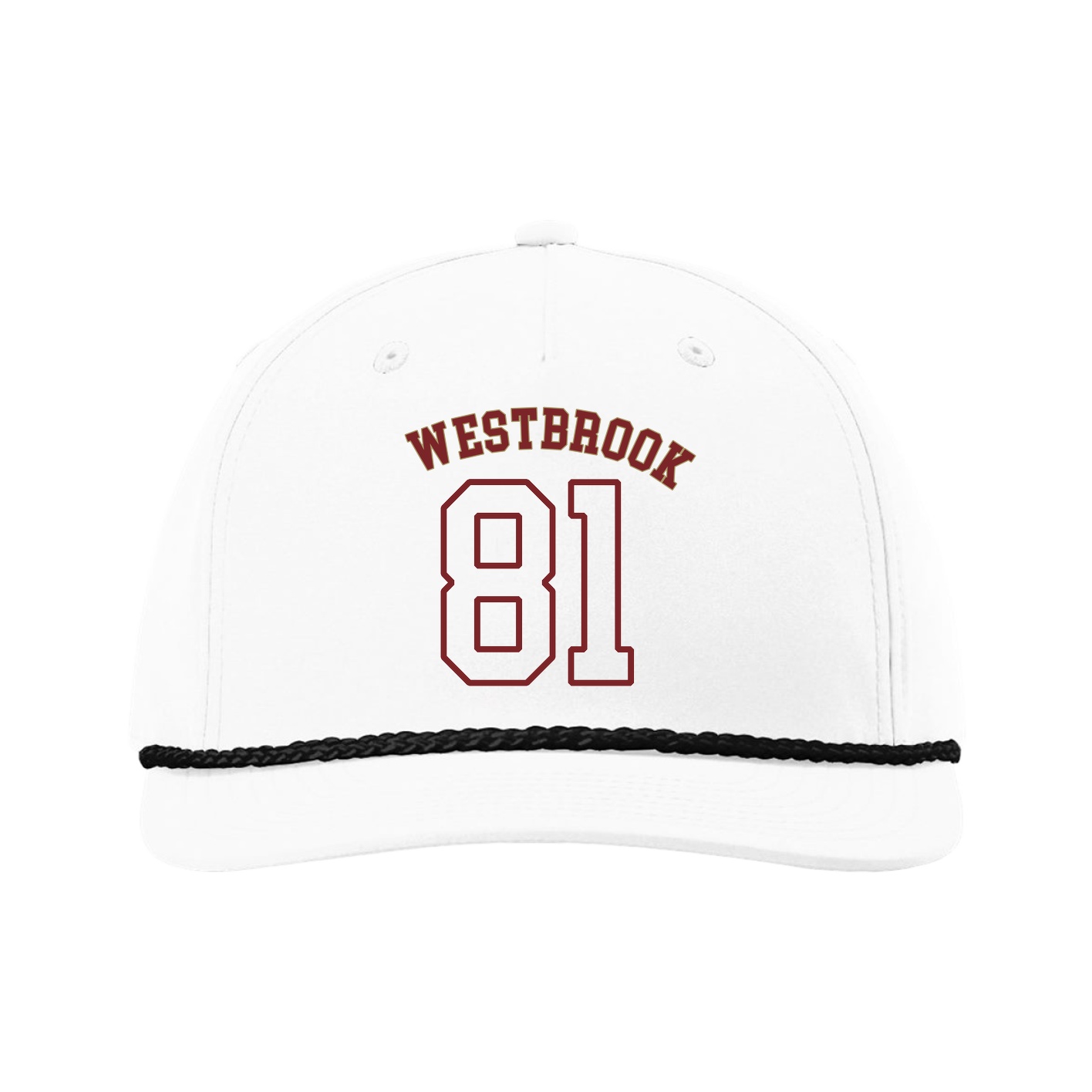 Five-Panel Classic Rope Cap — Shirsey Arch in White