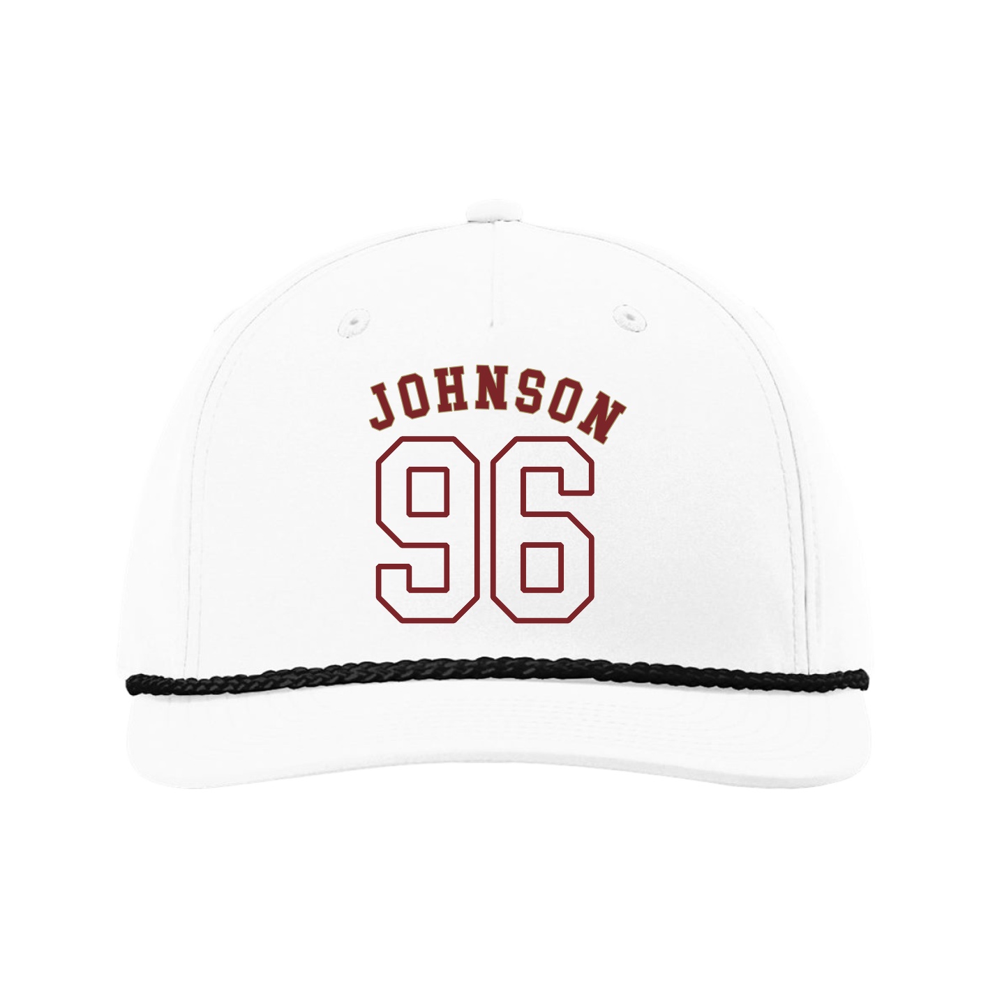 Five-Panel Classic Rope Cap — Shirsey Arch in White