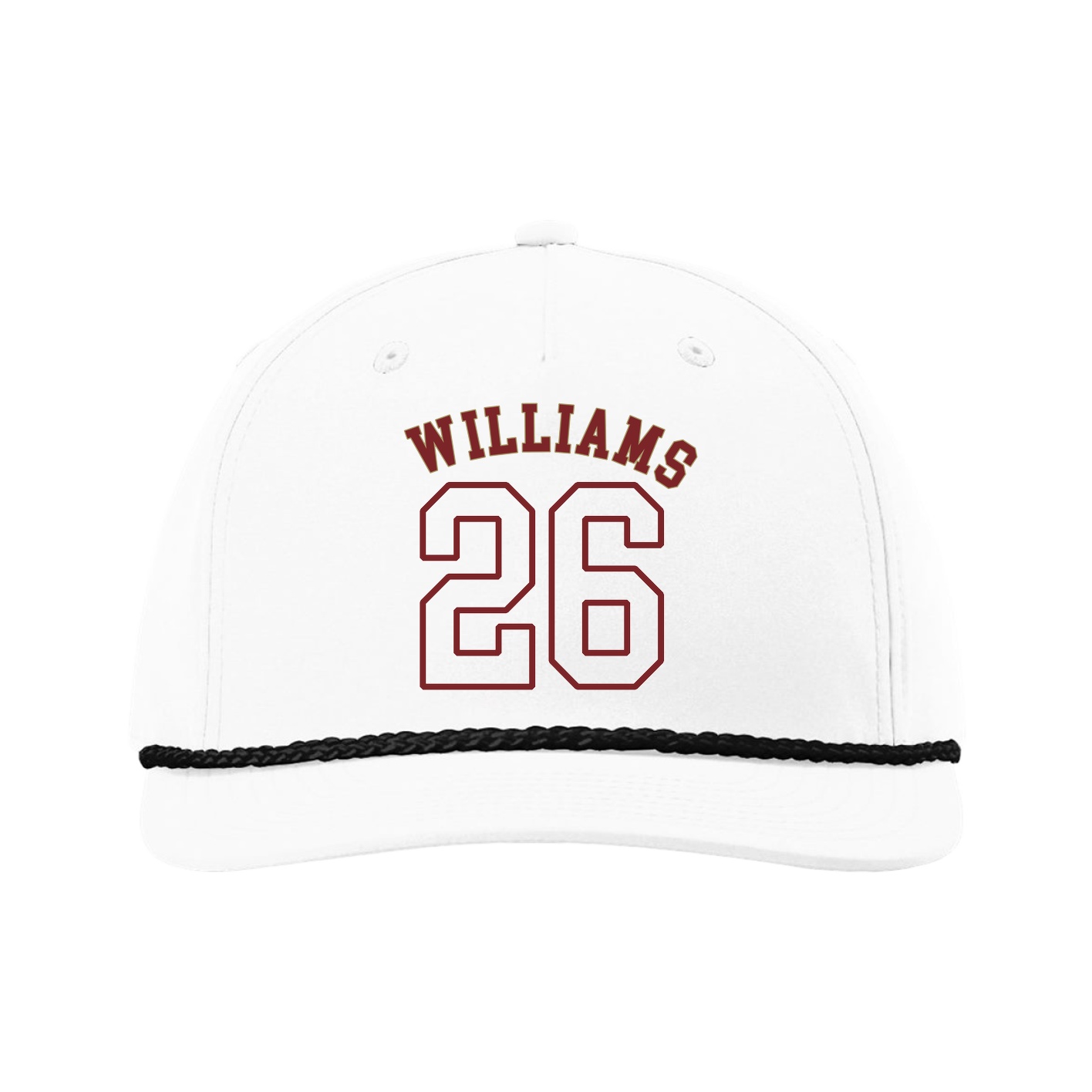 Five-Panel Classic Rope Cap — Shirsey Arch in White