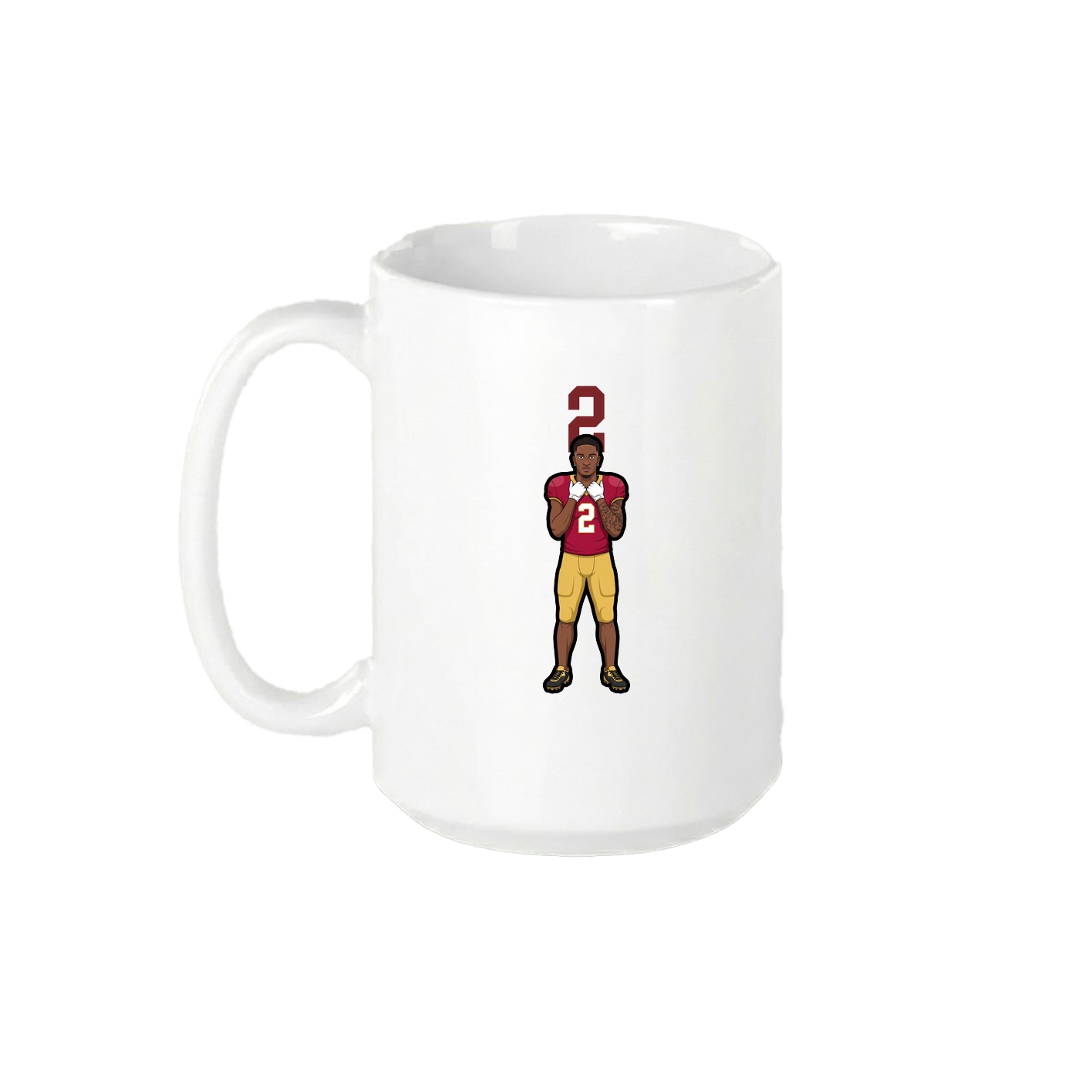15oz Coffee Mug — Number Top in White