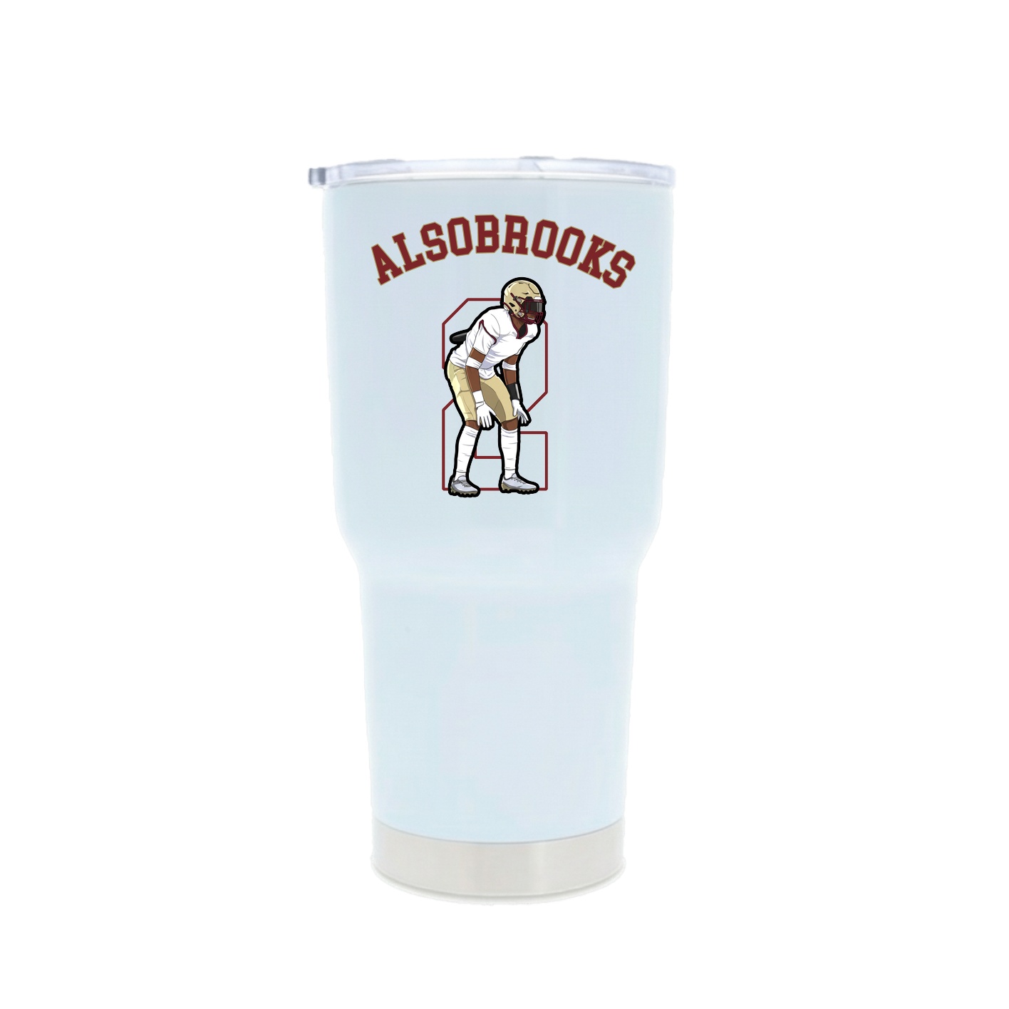 30oz Stainless Steel Tumbler — Shirsey Arch in White