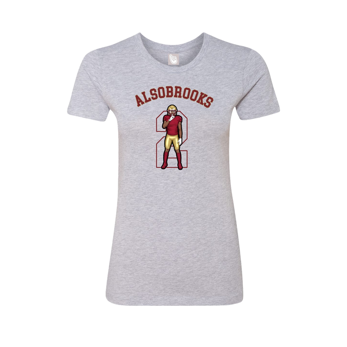 Fitted Women's Tee — Shirsey Arch in Grey