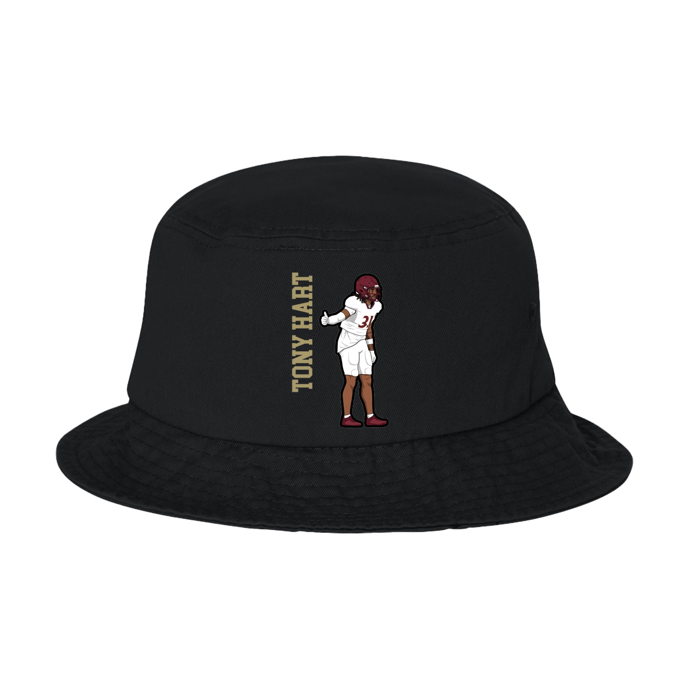 Bucket Cap — Name Vertical in Black