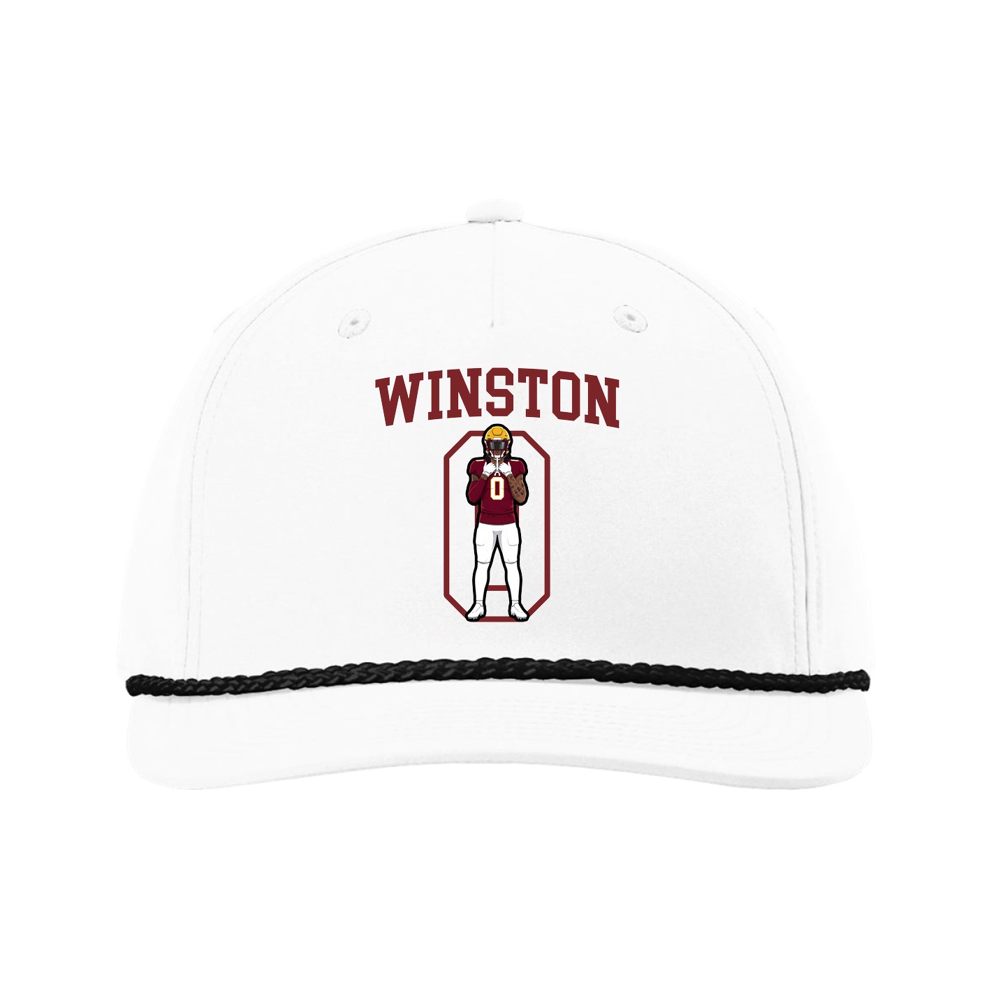 Five-Panel Classic Rope Cap — Shirsey in White