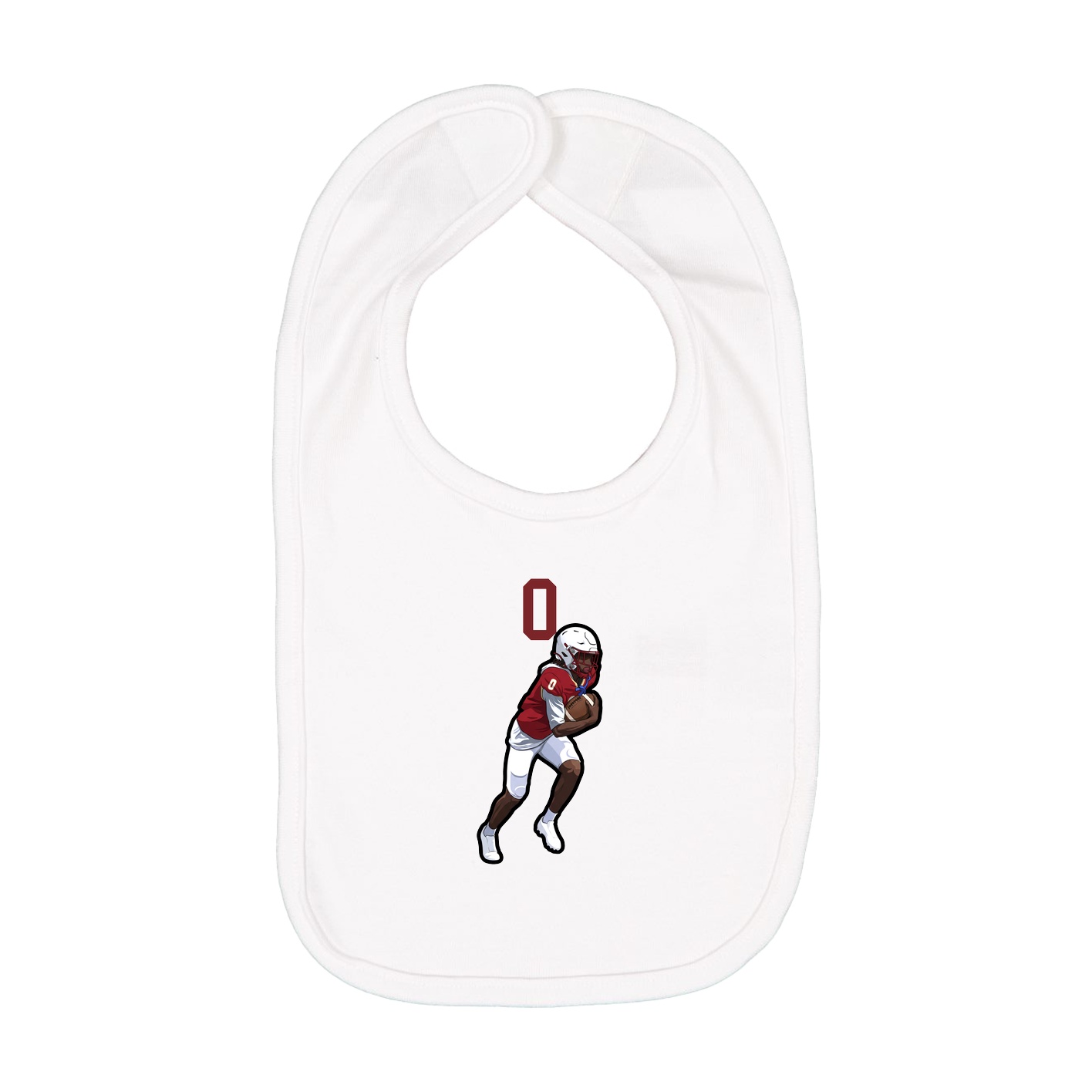 Infant Bib — Number Top in White
