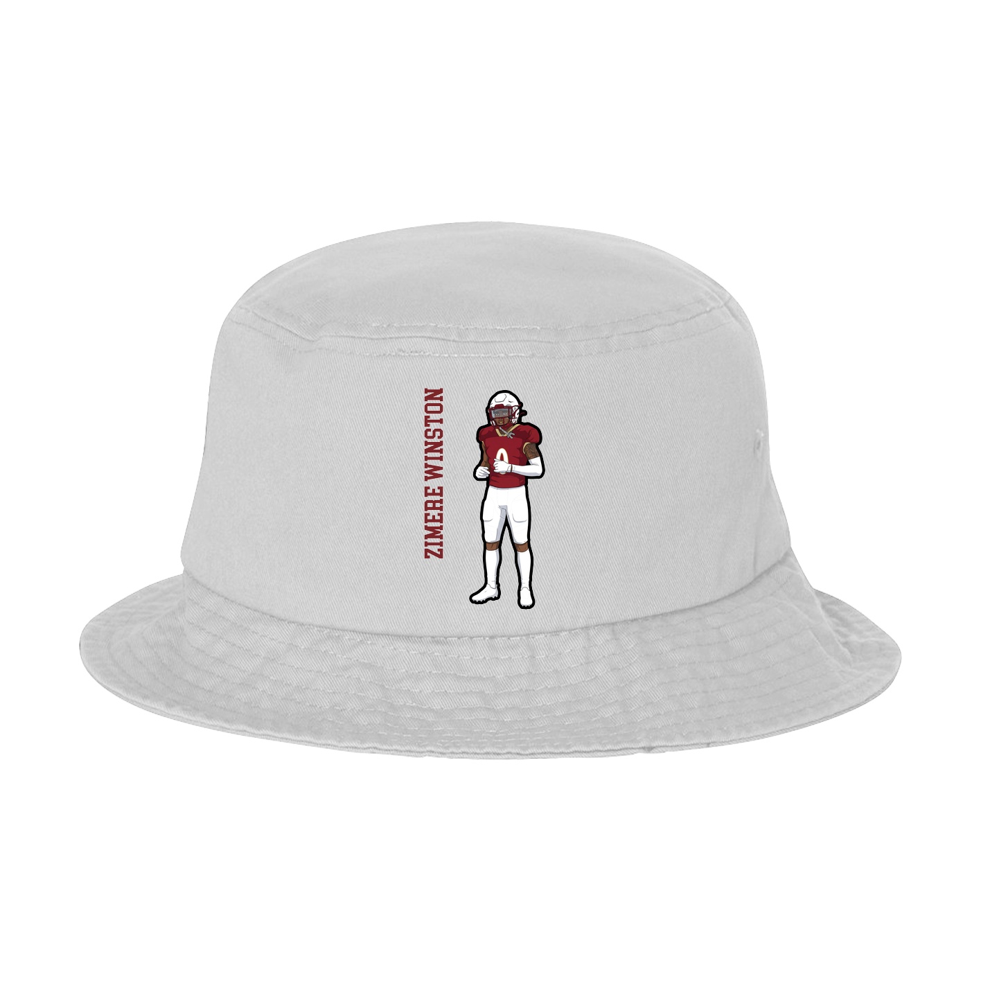 Bucket Cap — Name Vertical in White