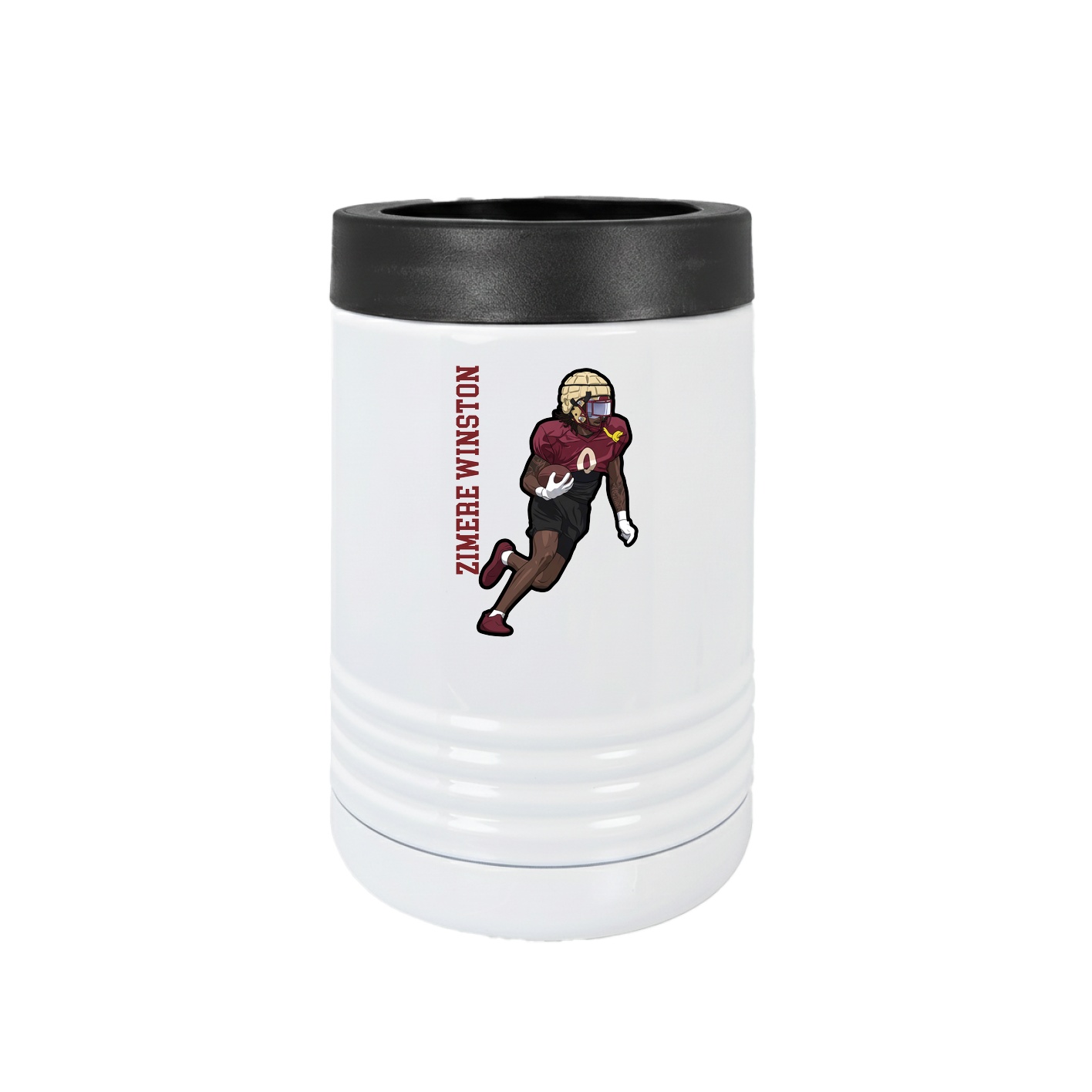 Beverage Holder — Name Vertical in White