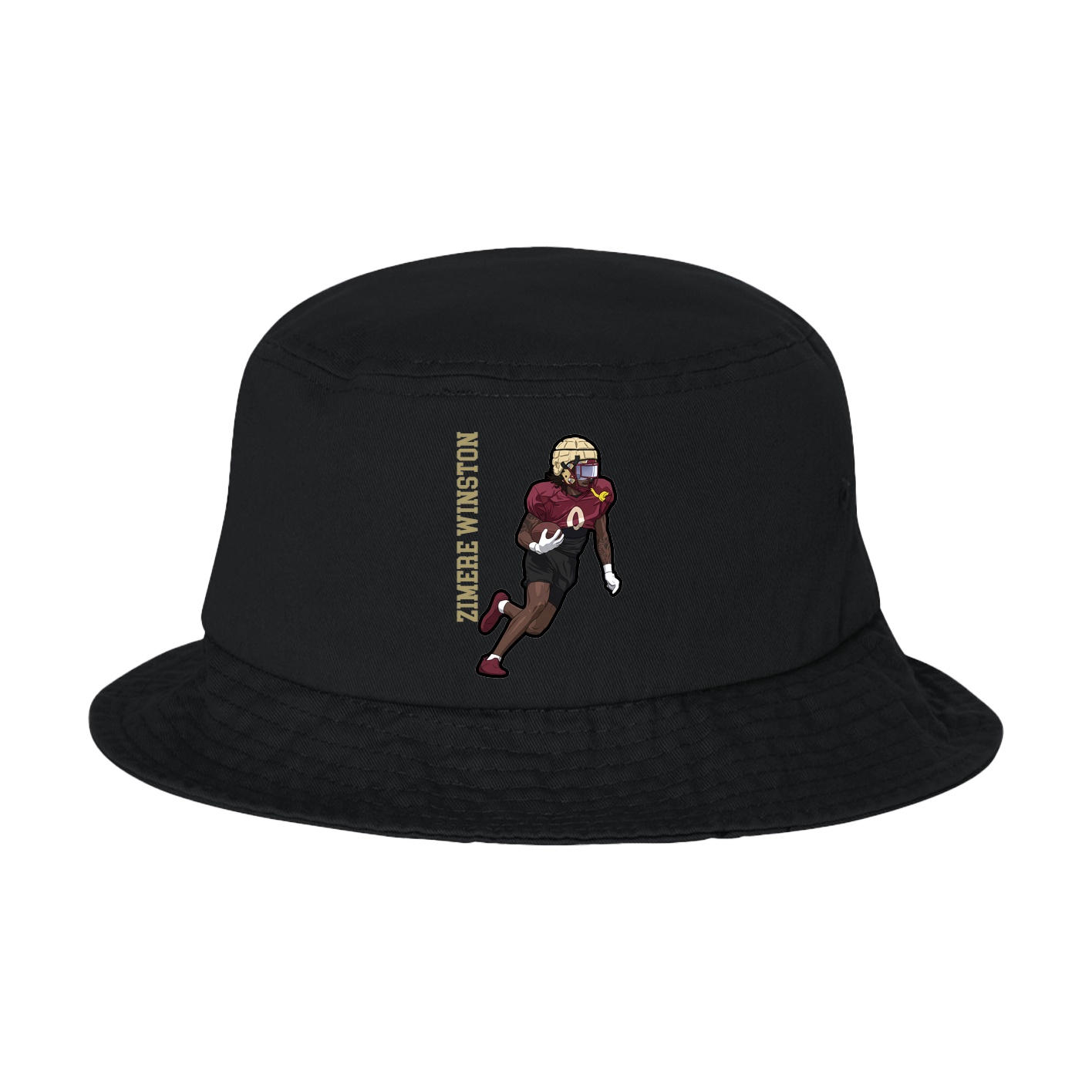 Bucket Cap — Name Vertical in Black