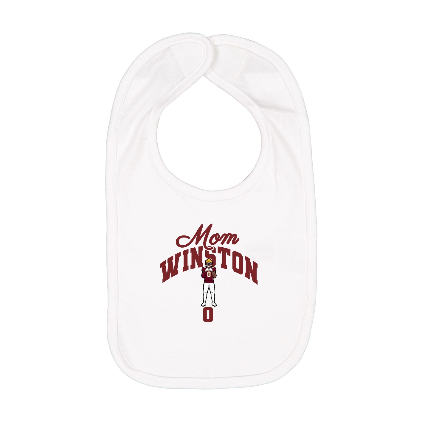 Infant Bib — Mothers Day Arch in White
