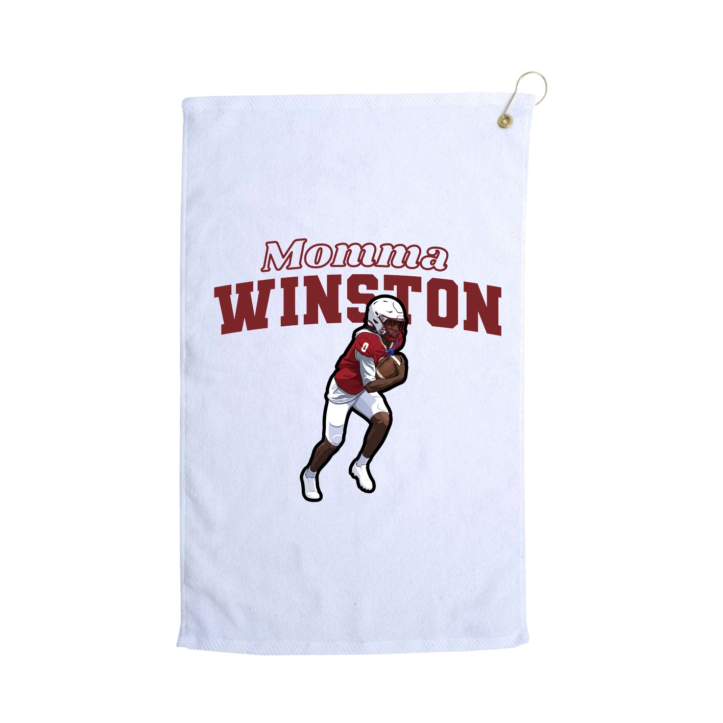 Golf Towel — Mothers Day Block in White