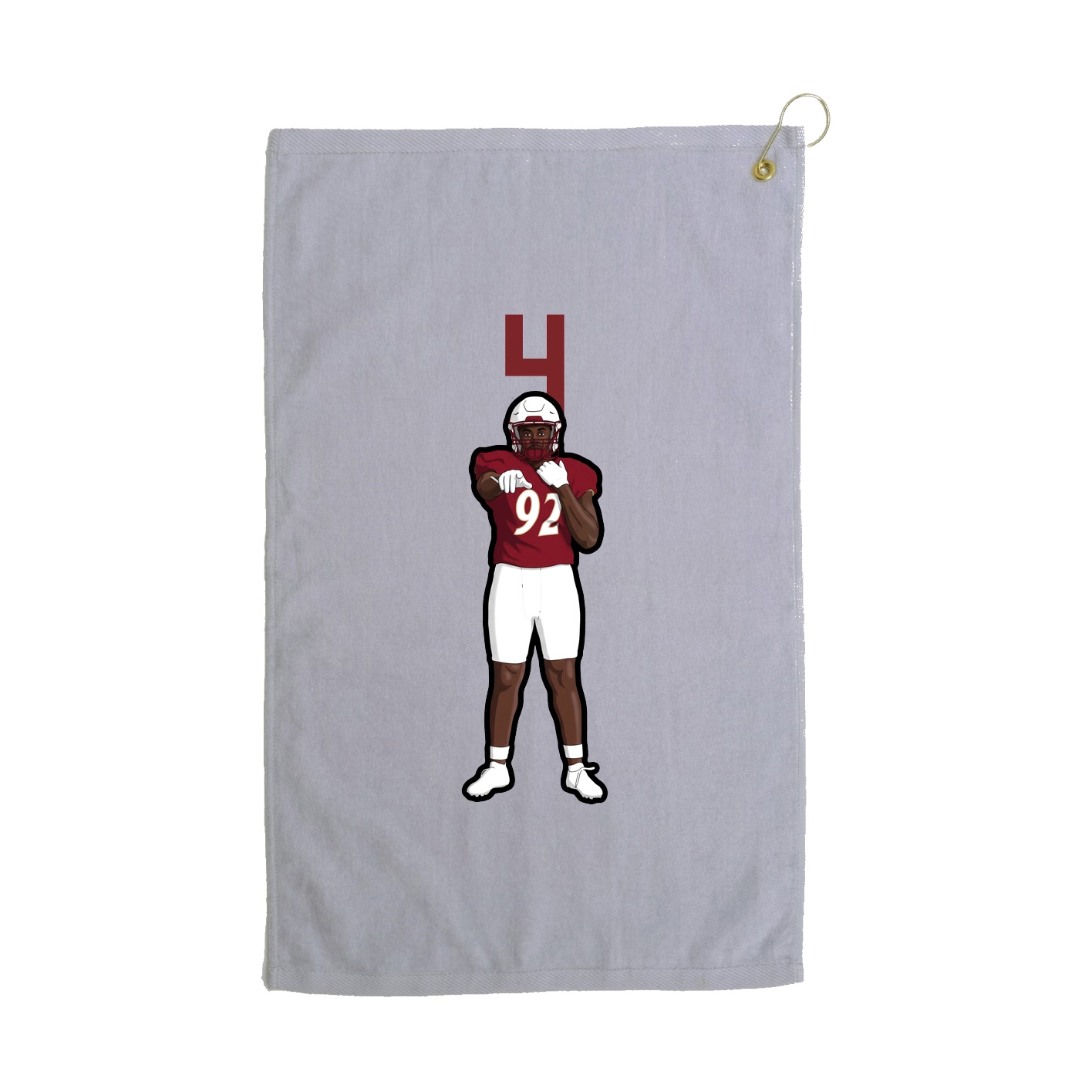 Golf Towel — Number Top in Grey