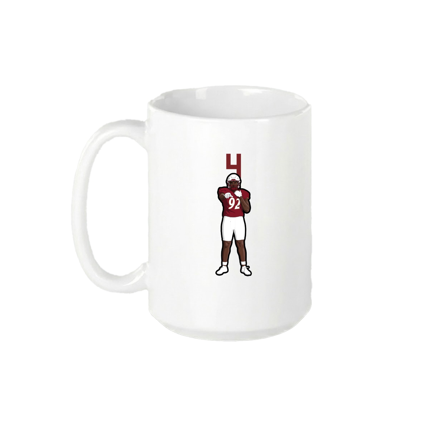 15oz Coffee Mug — Number Top in White