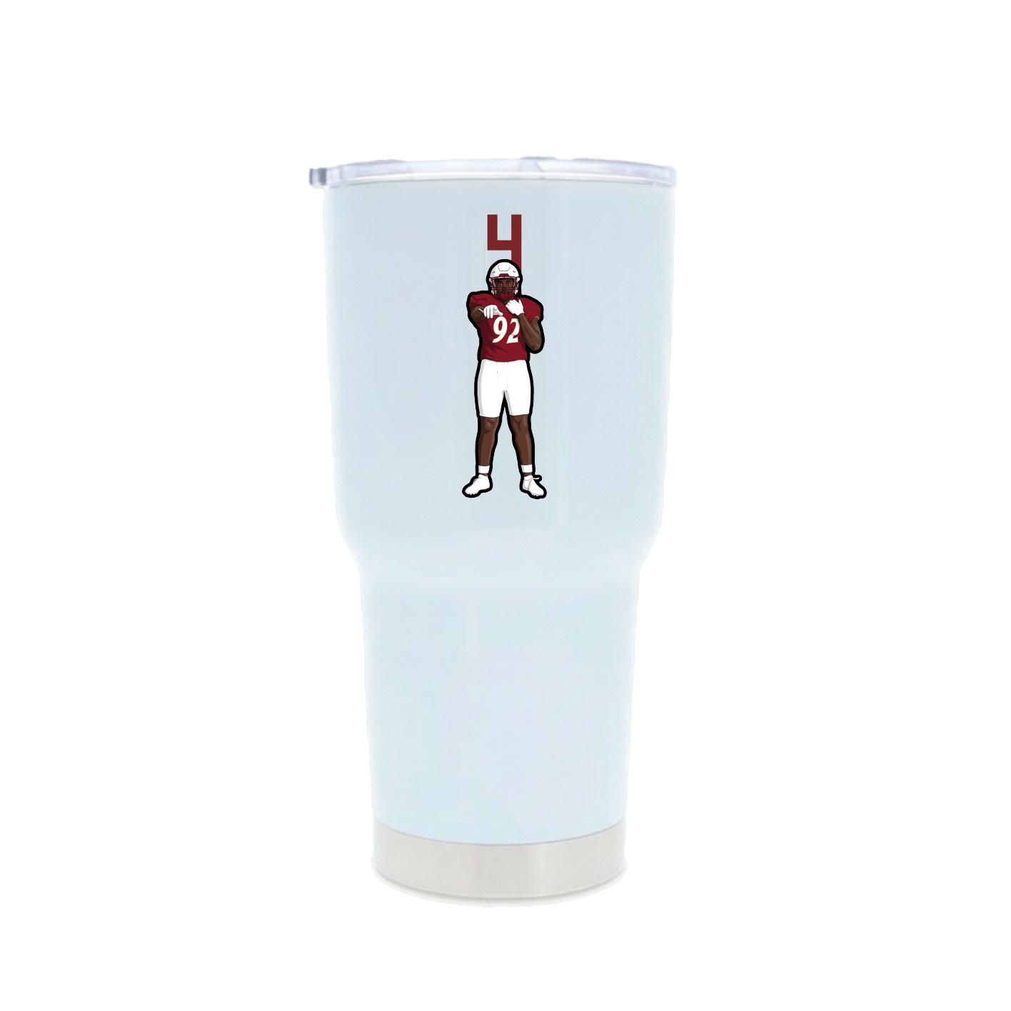 30oz Stainless Steel Tumbler — Number Top in White
