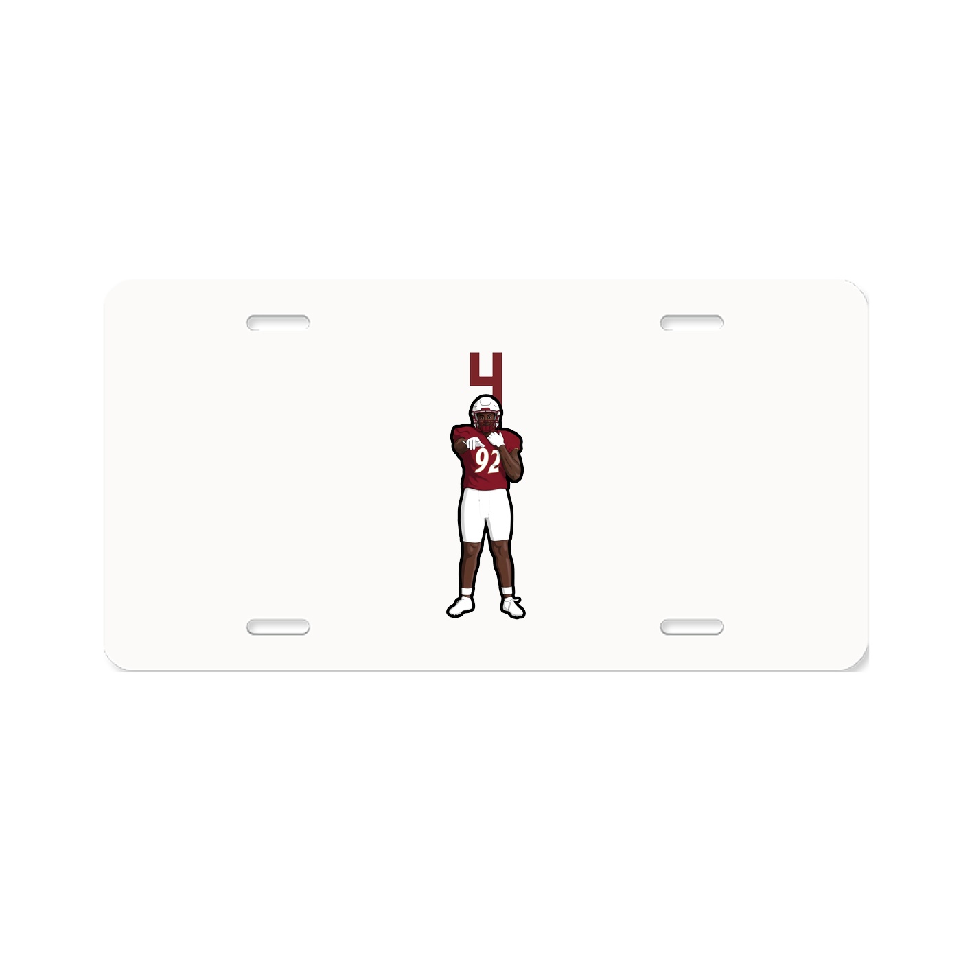License Plate — Number Top in Classic