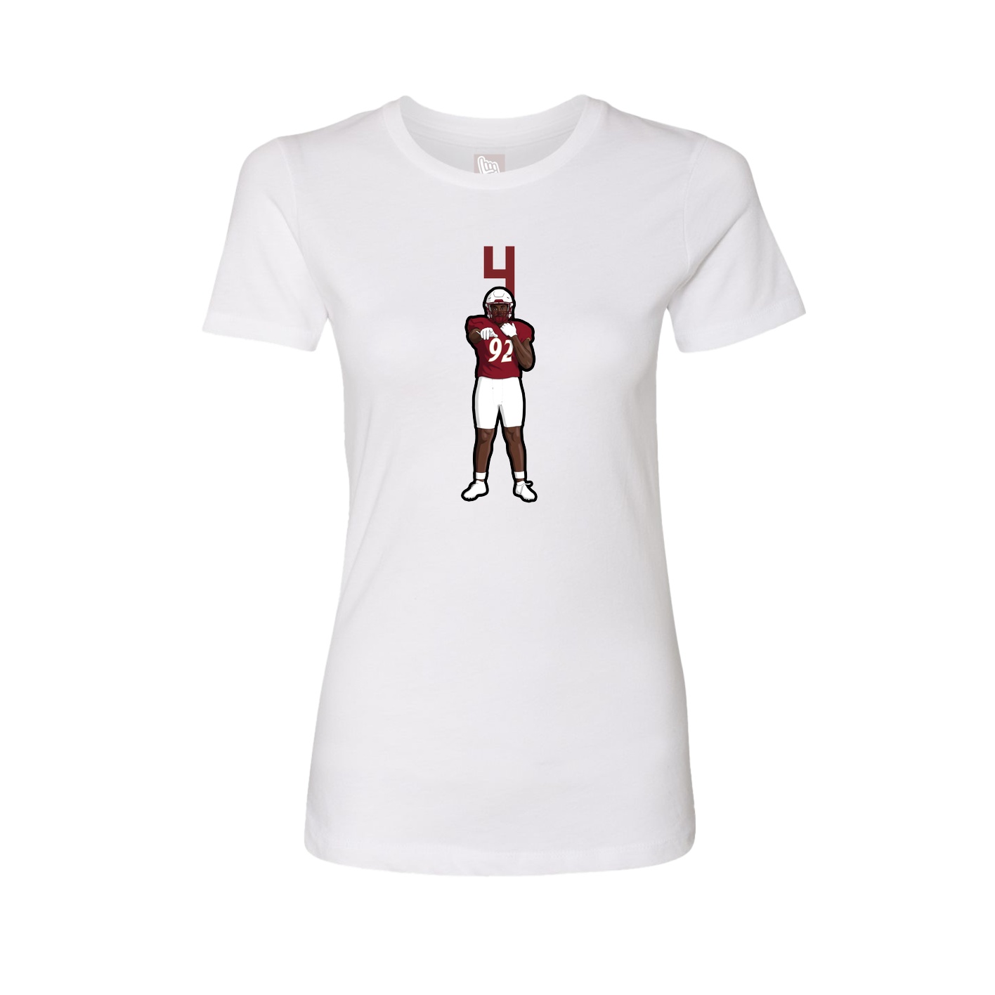 Womens Tee — Number Top in White