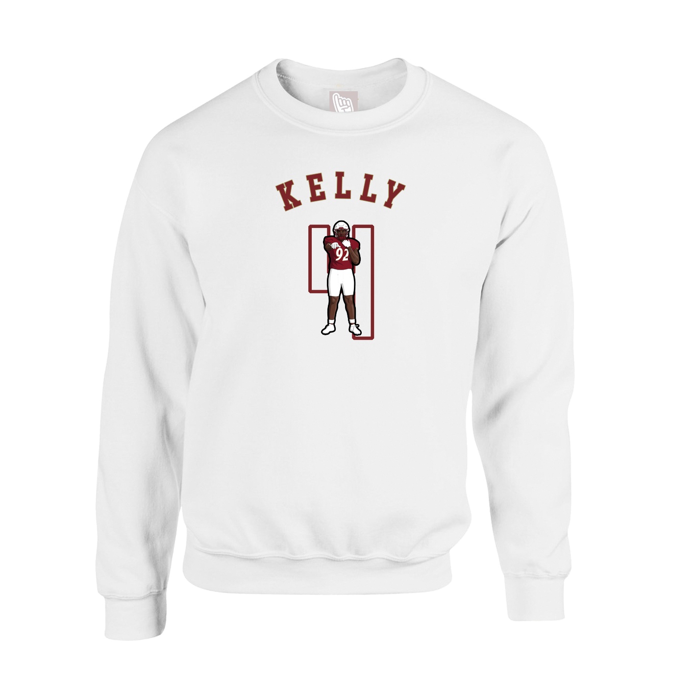 Fleece Crew — Shirsey Arch in White
