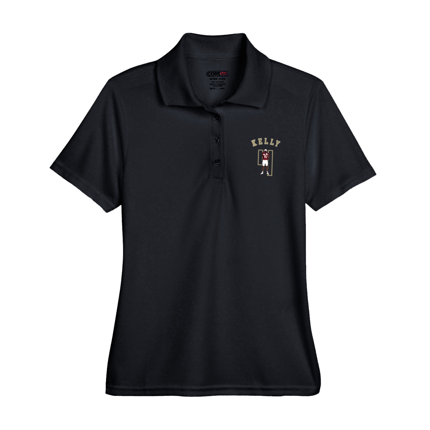 Womens Performance Polo — Shirsey Arch in Black