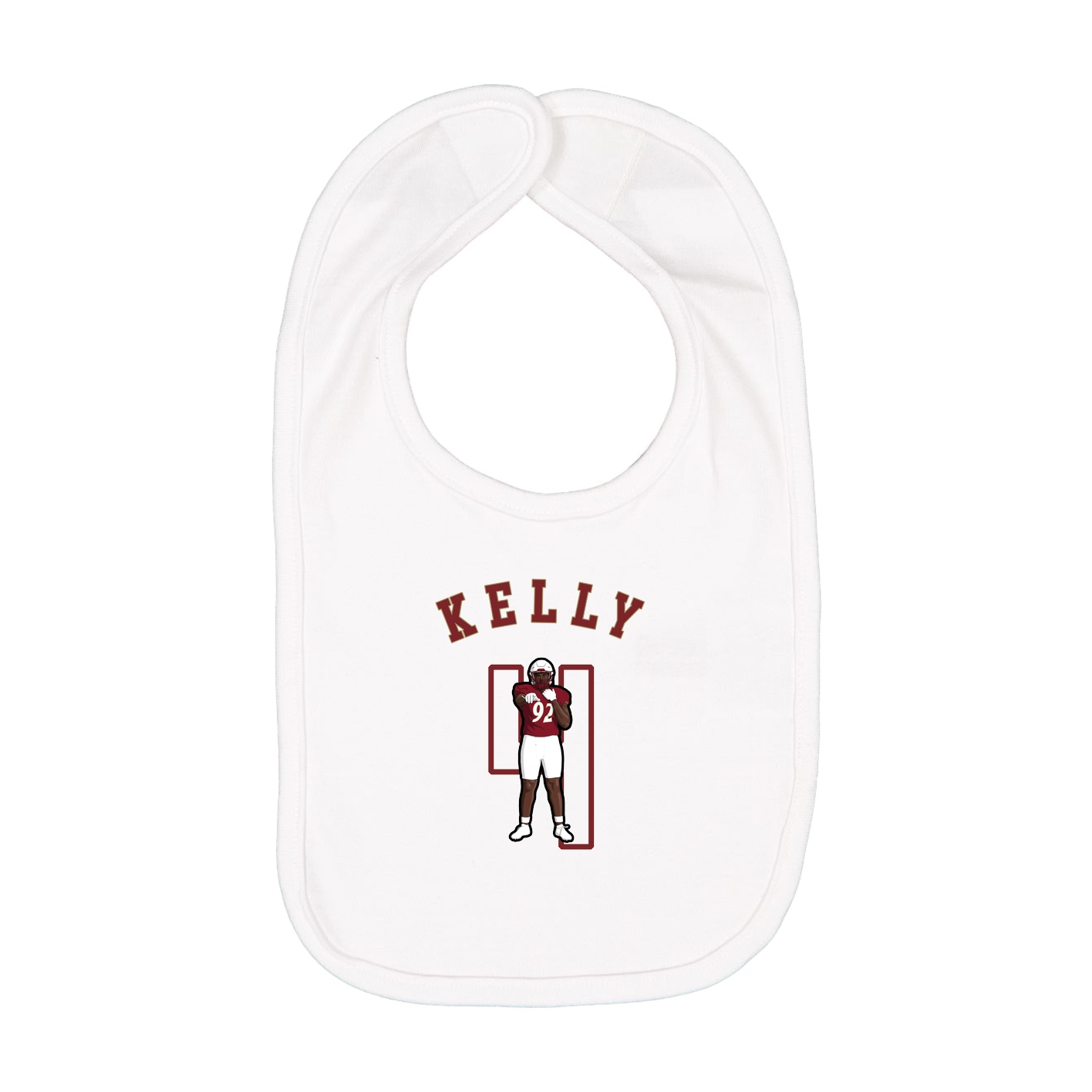 Infant Bib — Shirsey Arch in White