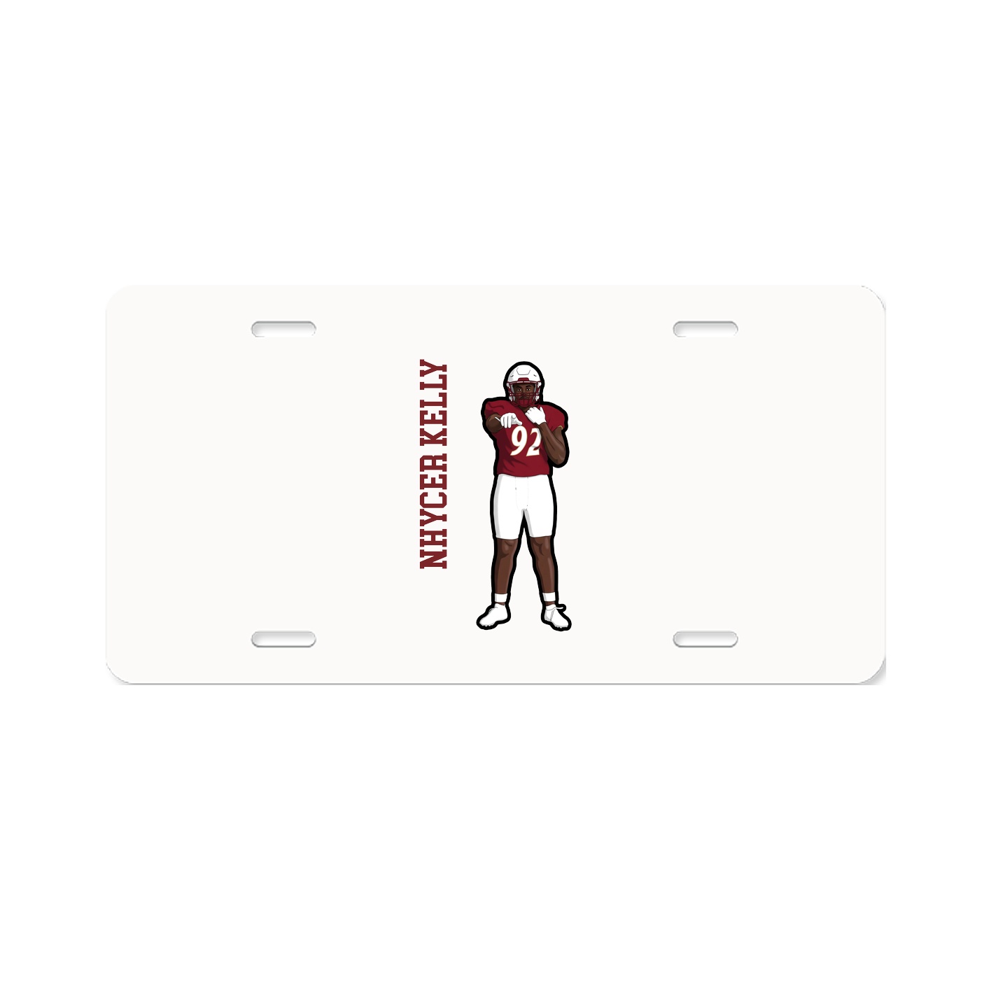 License Plate — Name Vertical in Classic