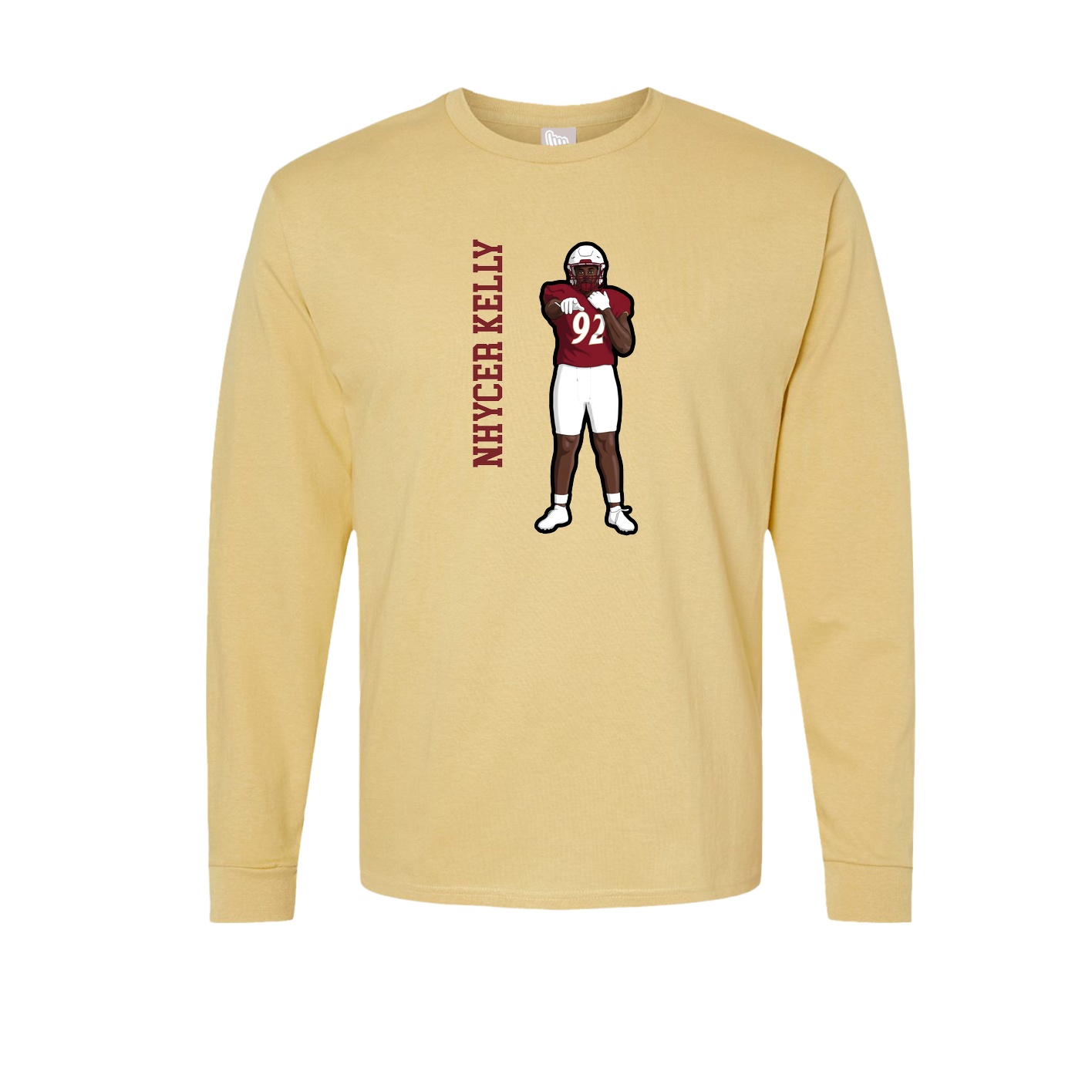 Long Sleeve Tee — Name Vertical in Vegas Gold