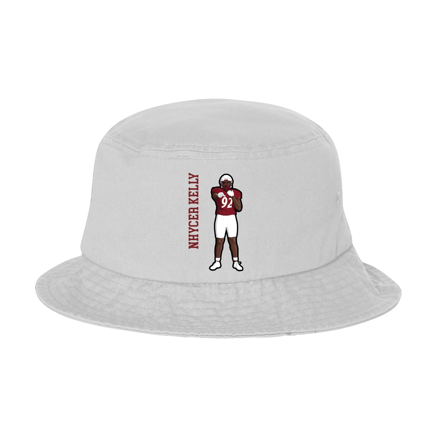 Bucket Cap — Name Vertical in White