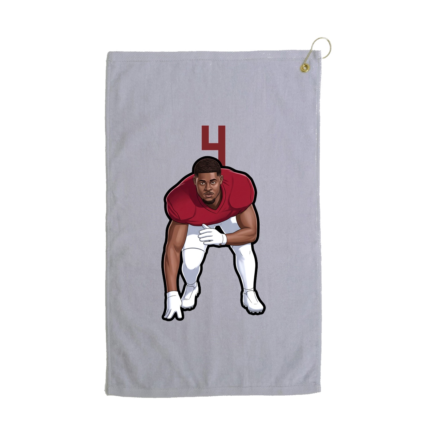 Golf Towel — Number Top in Grey
