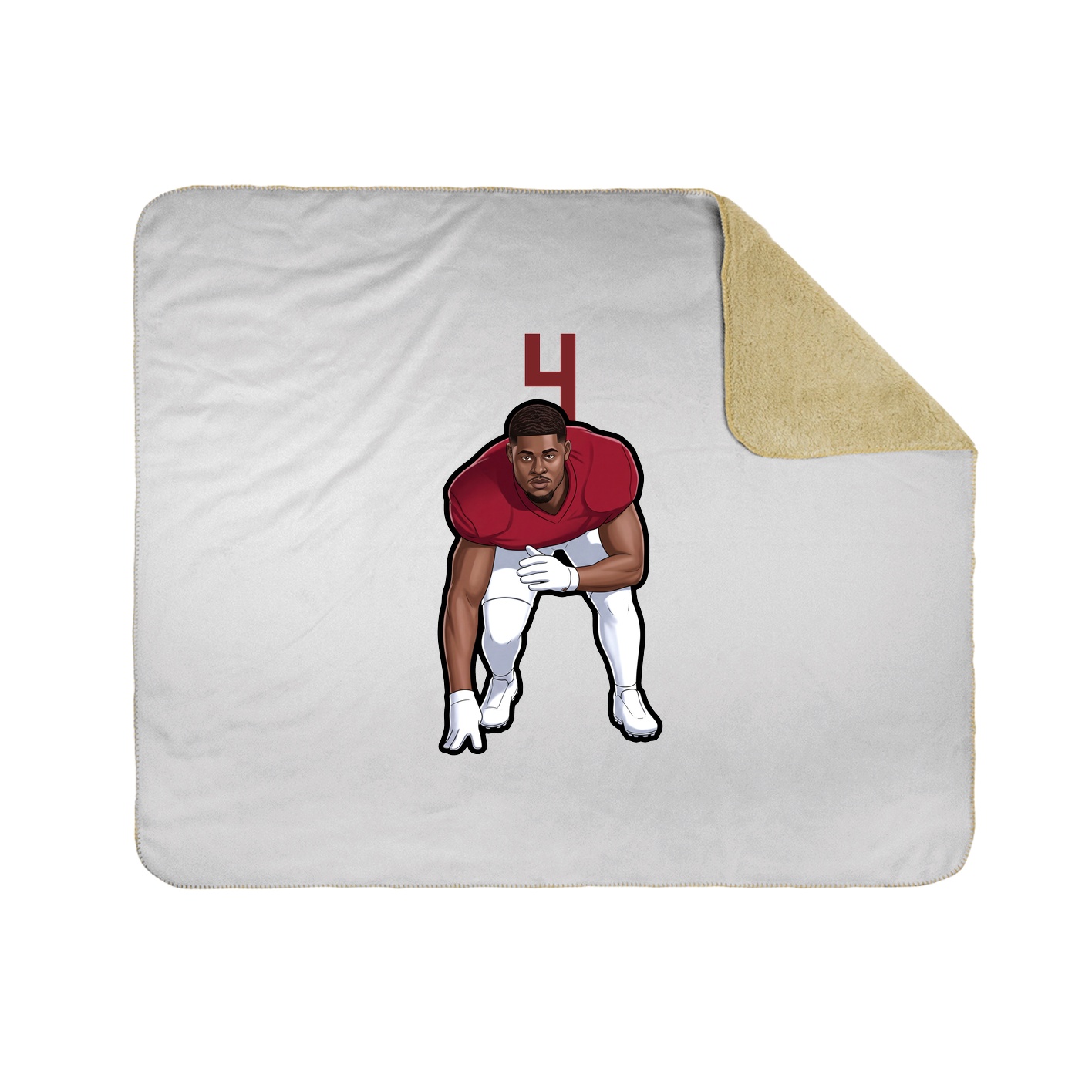 Throw Blanket — Number Top in White
