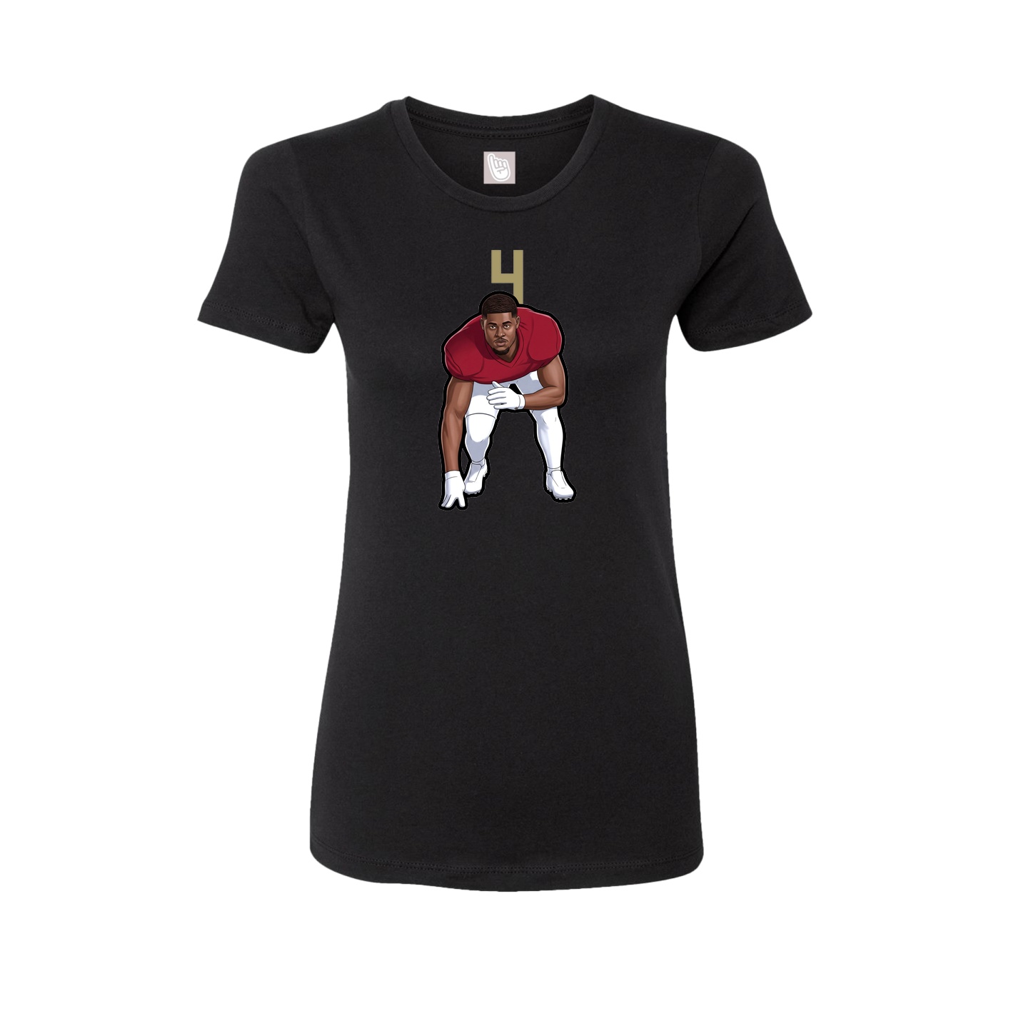 Womens Tee — Number Top in Black