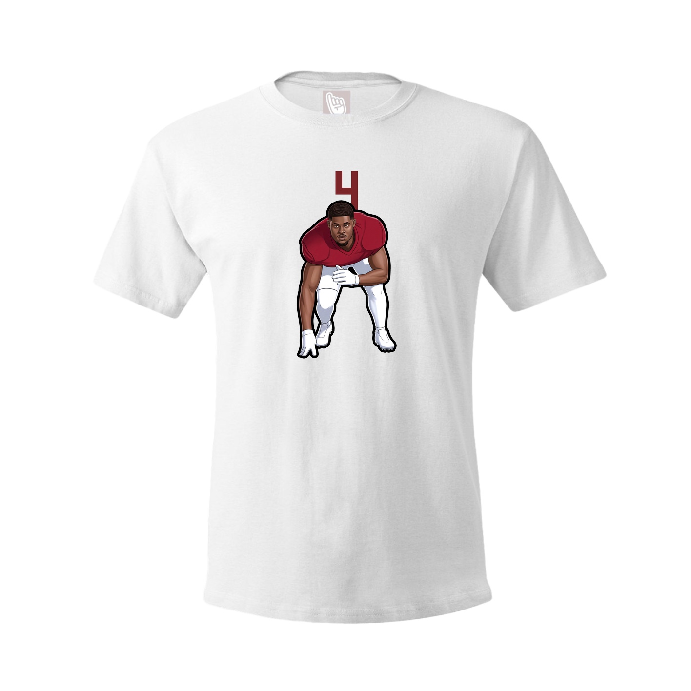 Youth Tee — Number Top in White