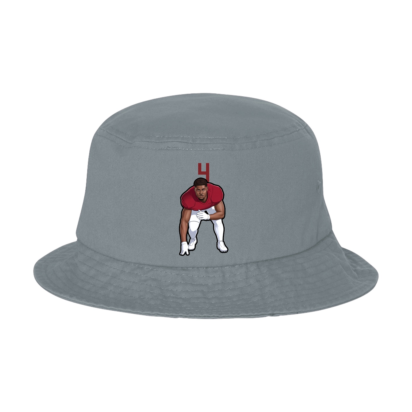 Bucket Cap — Number Top in Grey