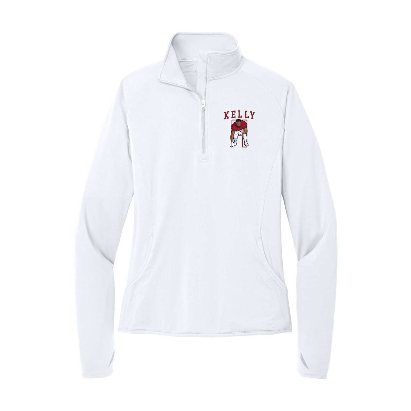 Women's Q-Zip Pullover — Shirsey in White