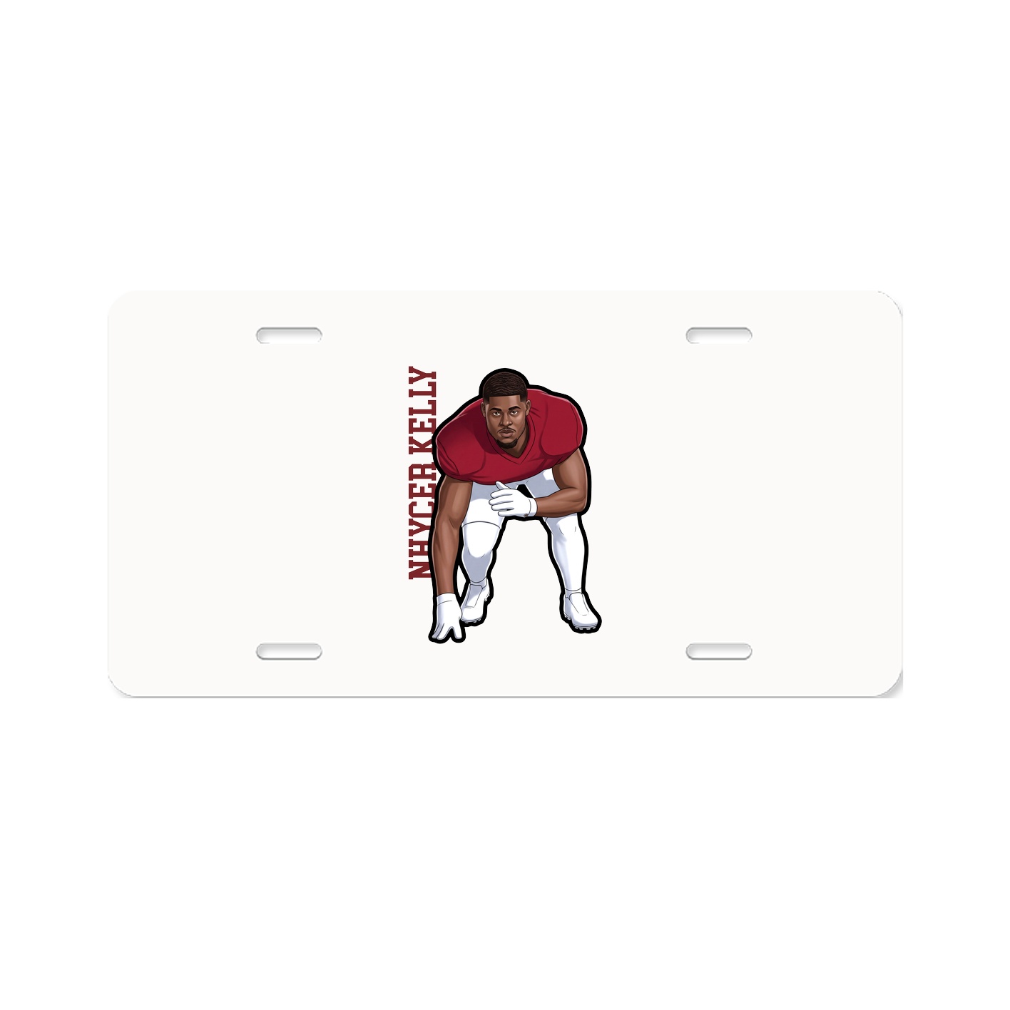 License Plate — Name Vertical in Classic