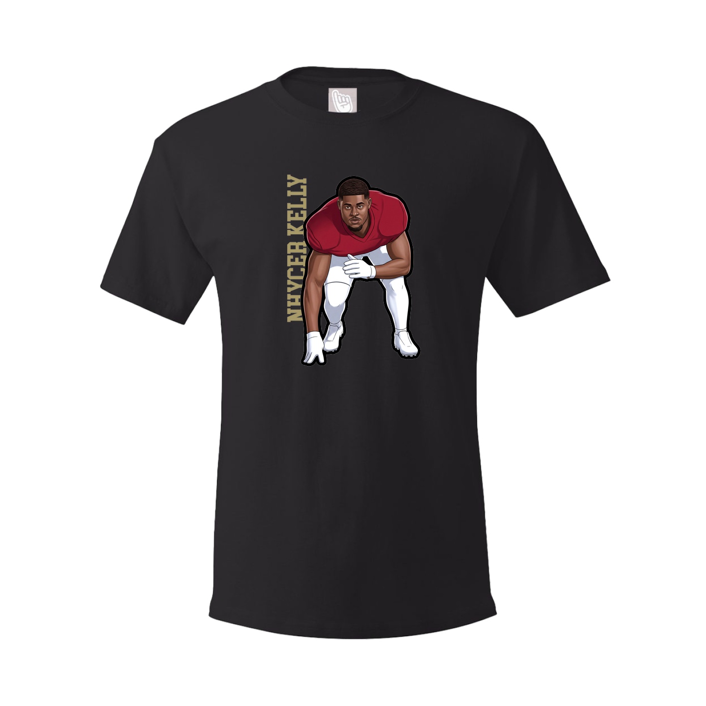 Youth Tee — Name Vertical in Black