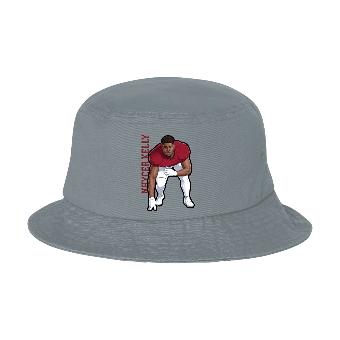Bucket Cap — Name Vertical in Grey